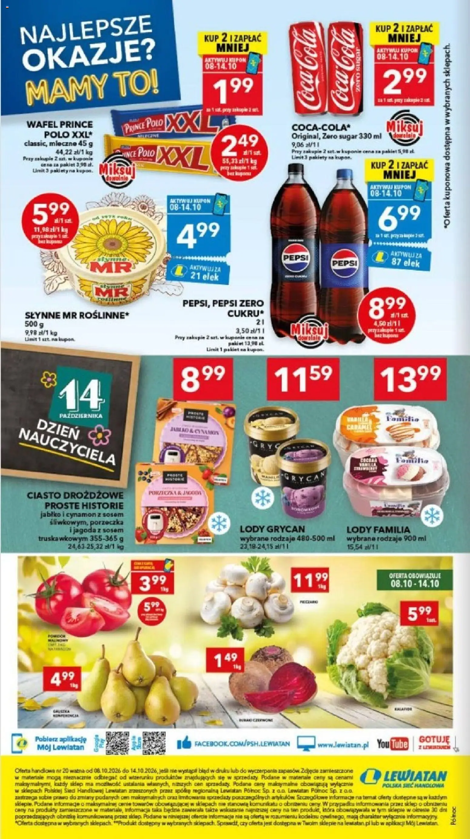 Lewiatan gazetka - Gdańsk od 08.10.2026 | Strona: 8 | Produkty: Cynamon, Pepsi, Porzeczka, Lody