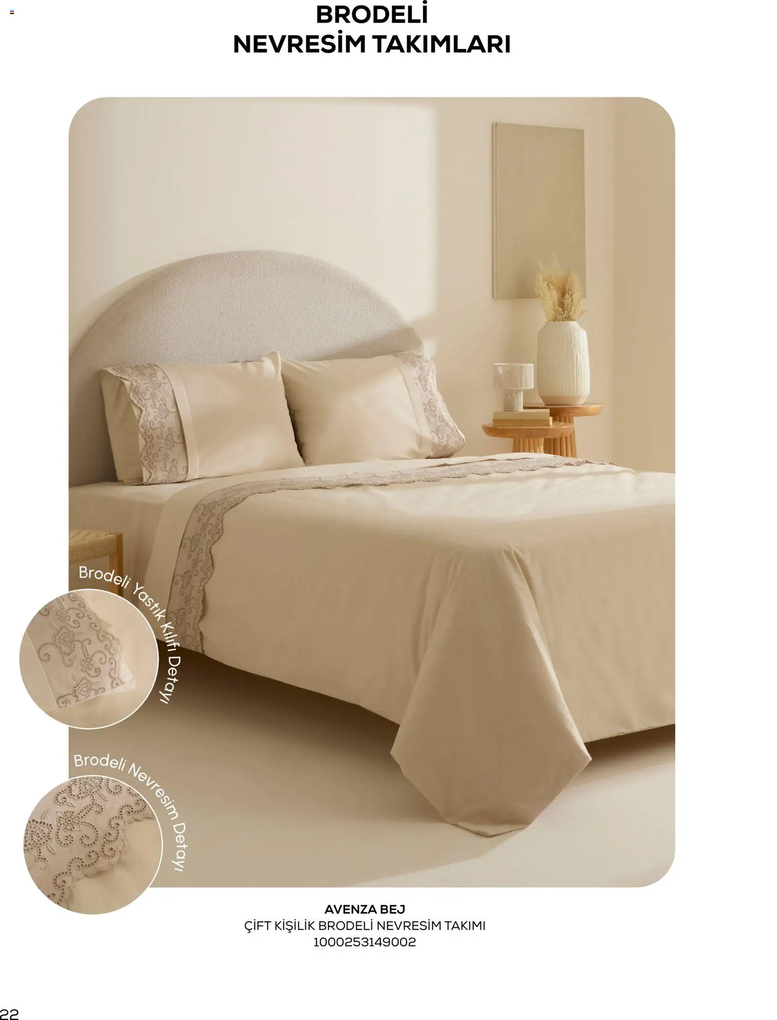 Karaca Home - Katalog Sezonsuz Karaca Home Şıklığı - İlkbahar / Yaz 2026 - 01 Mart 2026 tarihinden itibaren geçerlidir | Sayfa: 22 | Ürünler: Yastık, Nevresim, Yastık kılıfı, Nevresim takımları