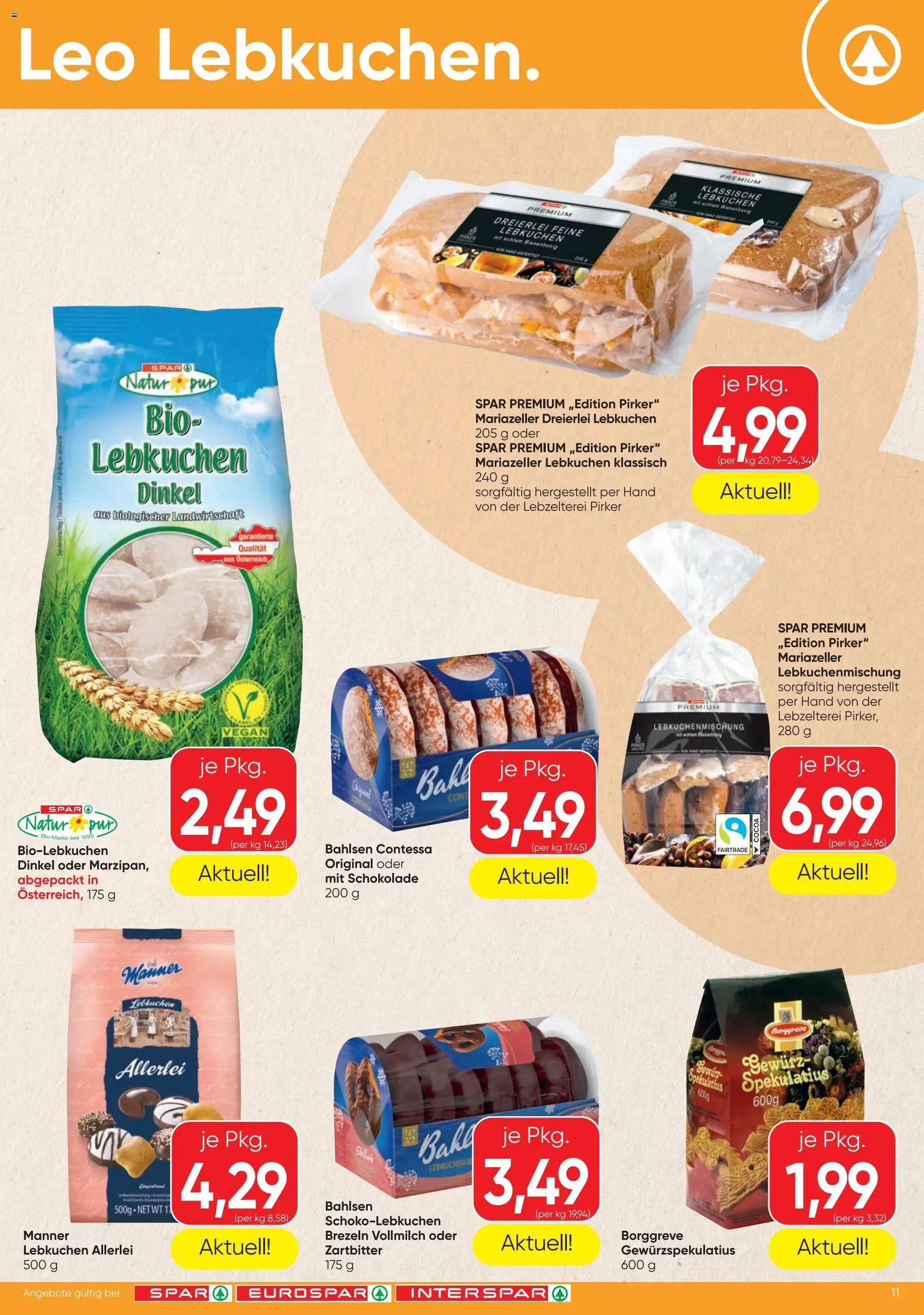 Spar - Flugblatt gültig ab 20.08.2026 | Seite: 11 | Produkte: Vollmilch, Schokolade, Lebkuchen