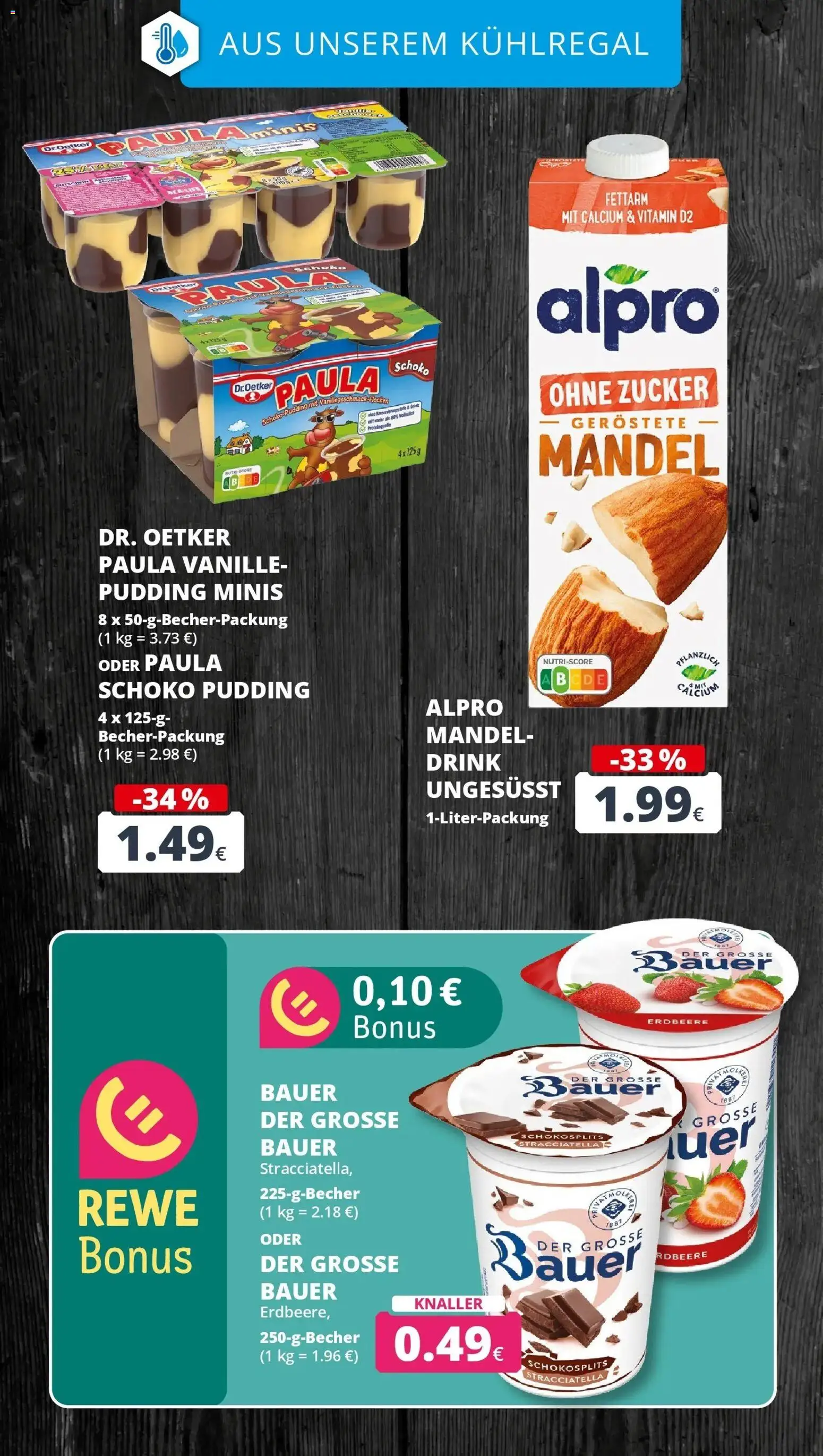 REWE Prospekt ab 28.09.2026 zum Blättern » Angebote | Seite: 15 | Produkte: Pudding, Vanille, Alpro, Zucker