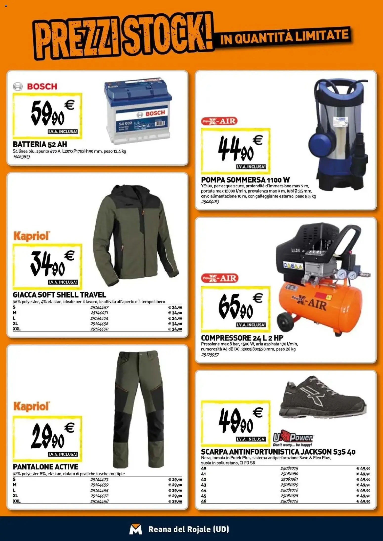 Nuovo TECNOMAT - Straordinari prezzi stock! dal 24/09/2026 > offerte anteprima 🛍️ | Pagina: 19 | Prodotti: Giacca, Compressore, Cavo, Batteria