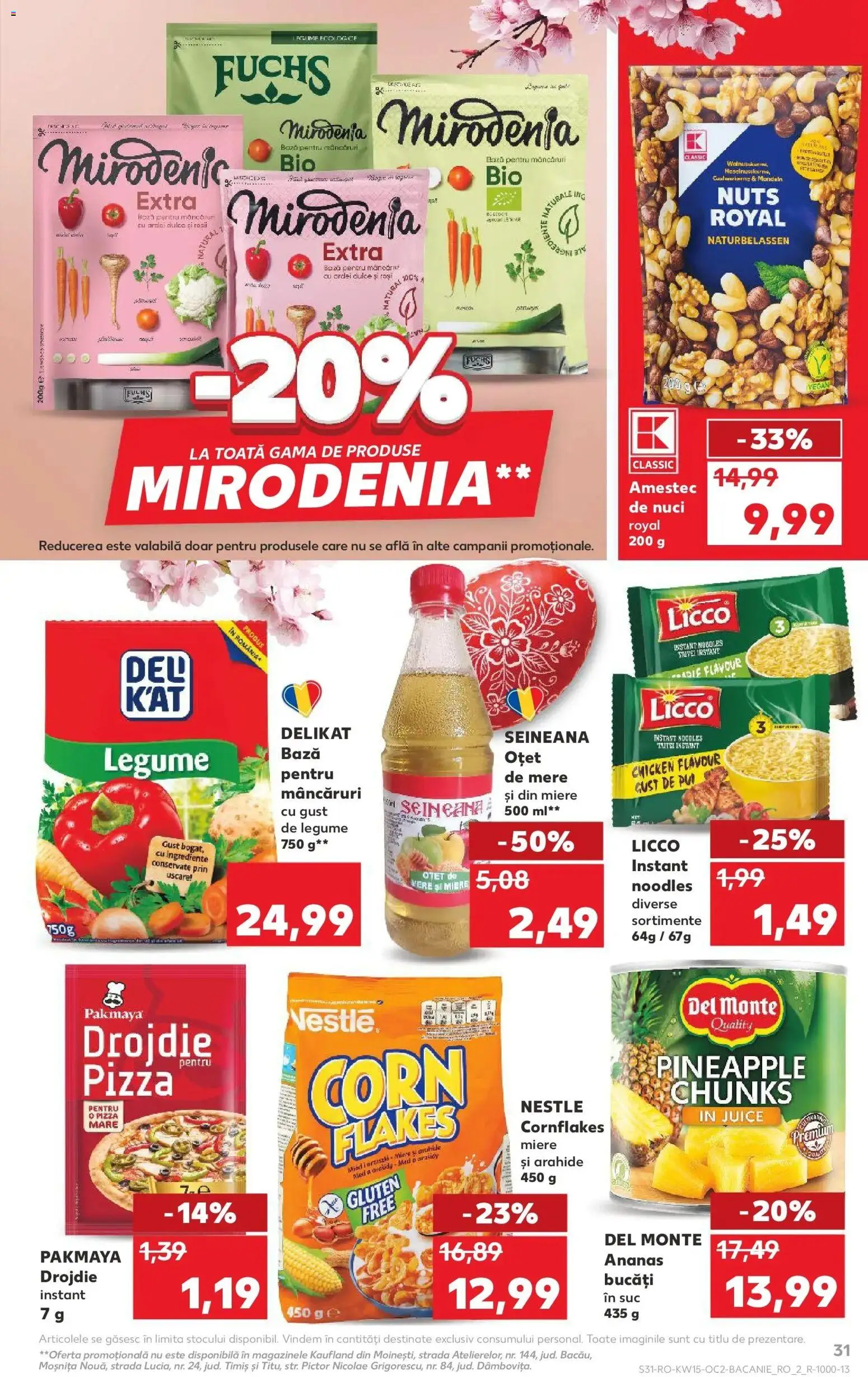 Noul catalog Kaufland – valabil de la 08.04.2026 | Pagină: 31 | Produse: Oțet, Mere, Ananas, Nuci