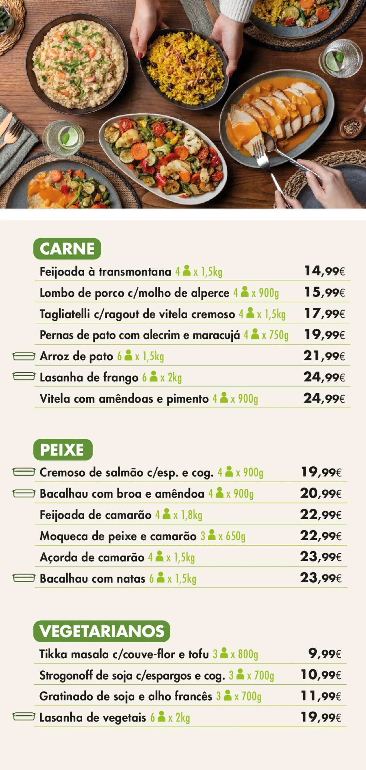 Pingo Doce - Catálogo-Menu do Chef │ válido de 21/02/2025 | Página: 3 | Produtos: Vitela, Camarão, Peixe, Natas