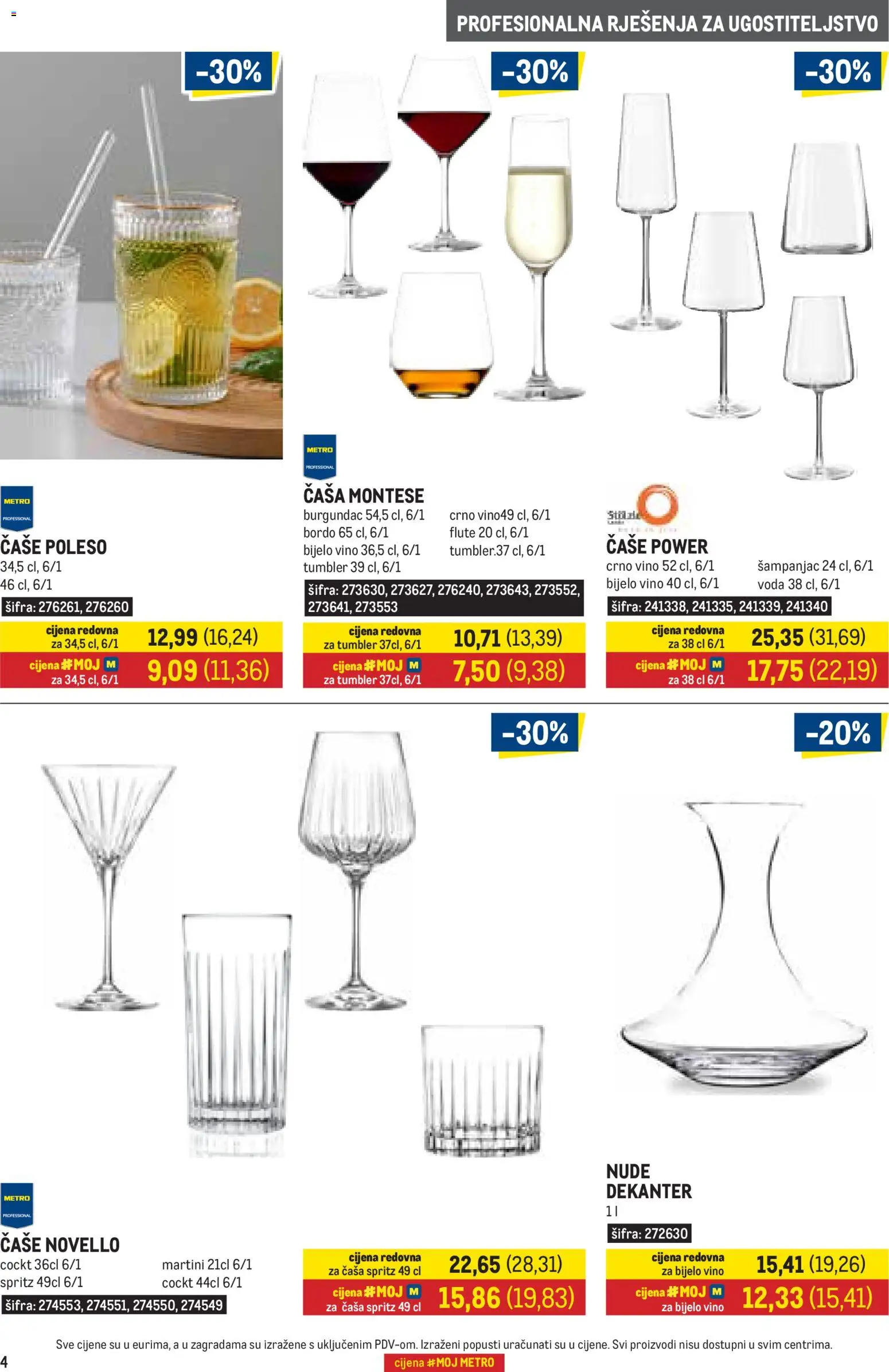 Metro katalog | vrijedi od 01.10.2026 | Stranica: 4 | Proizvodi: Martini, Vino, Crno vino, Čaše