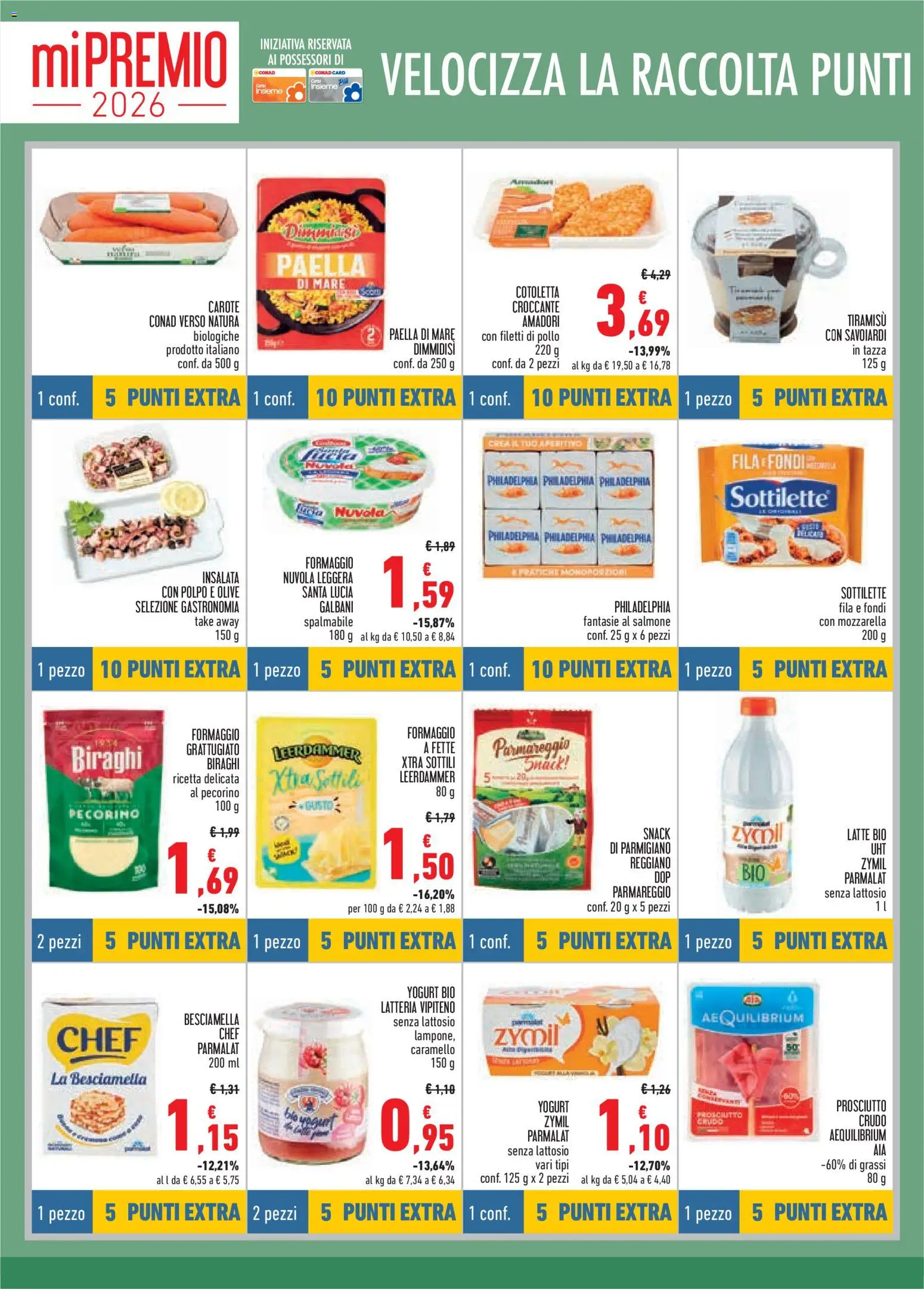 Volantino Conad del 09/09/2026 | Pagina: 4 | Prodotti: Latte, Formaggio, Pecorino, Aperitivo