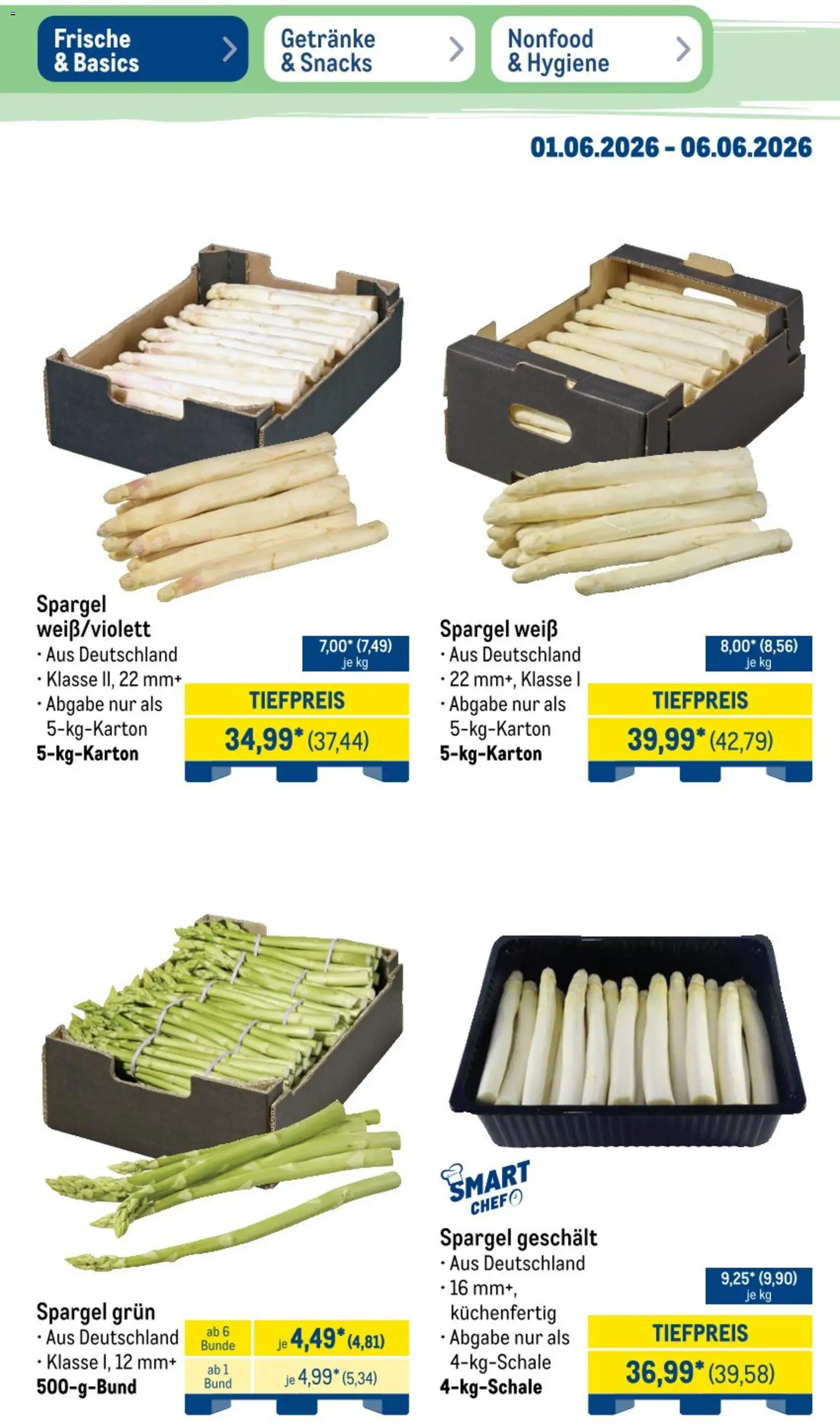 Metro NonFood-Angebote – gültig ab 01.06.2026 | Seite: 40 | Produkte: Spargel