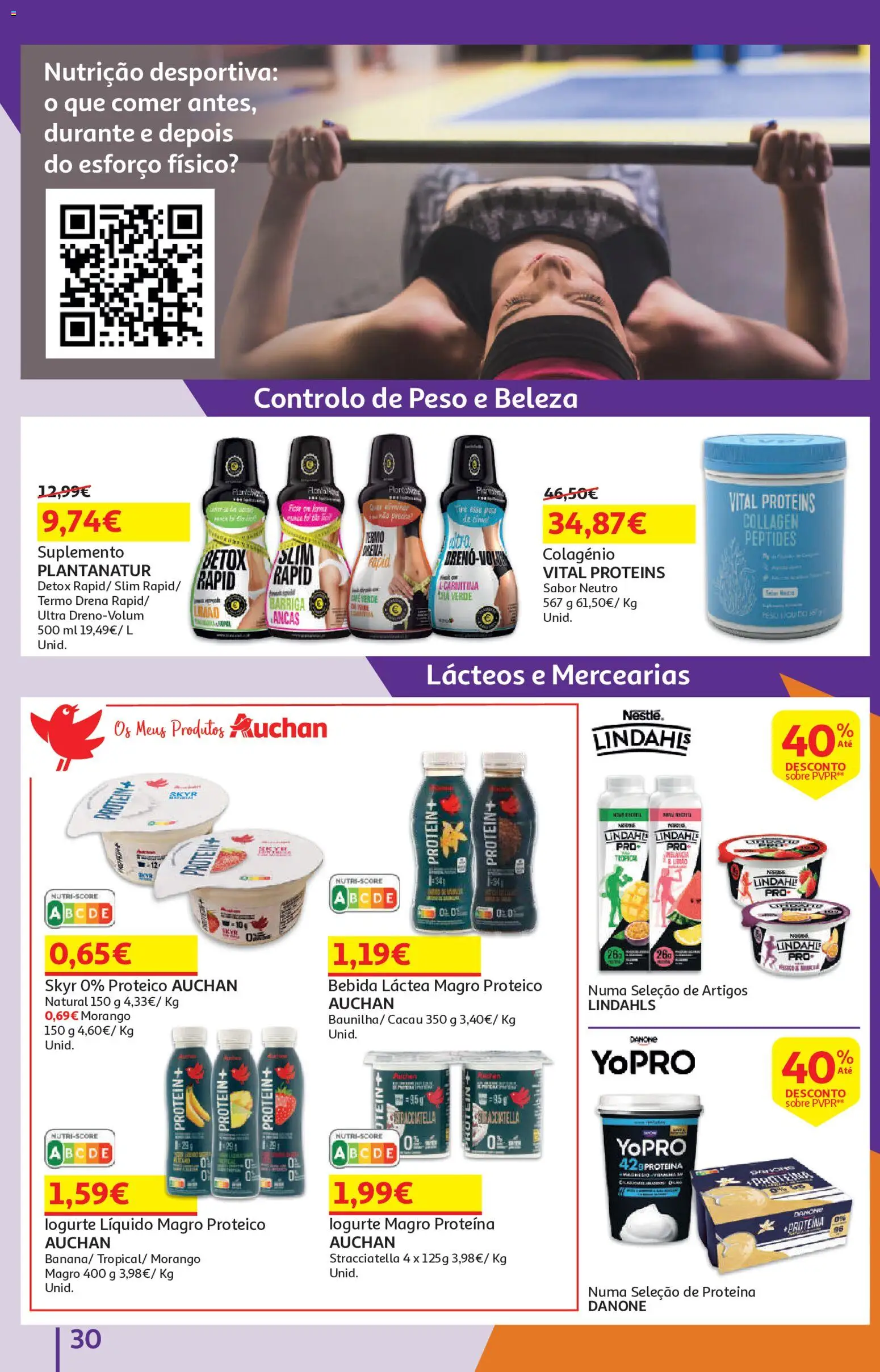 Auchan - Vida no Exterior │ válido de 06.05.2026 | Página: 30 | Produtos: Nestlé, Bebida, Proteina