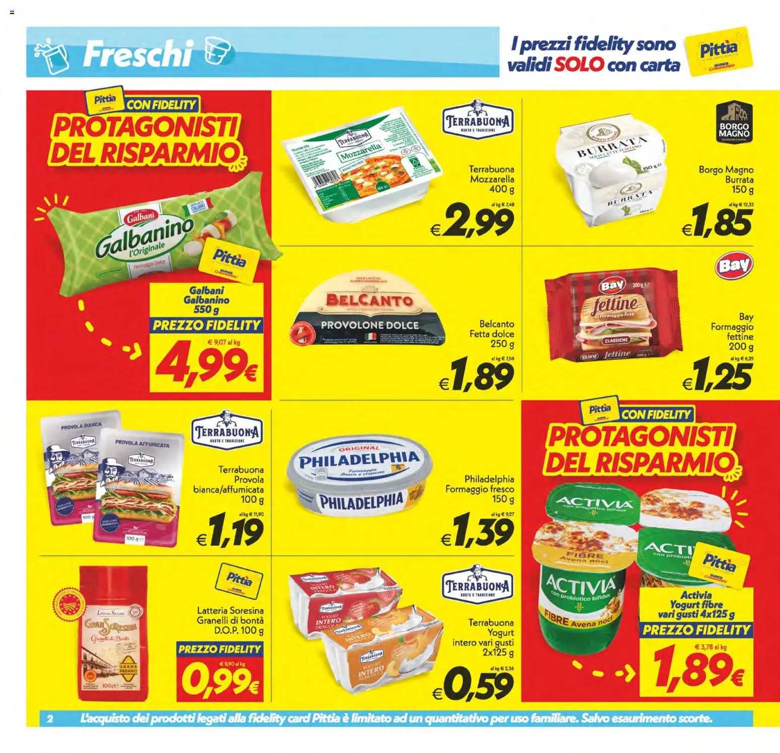 Volantino SuperConveniente del 28.04.2026 | Pagina: 2 | Prodotti: Provolone, Yogurt, Latte, Burrata