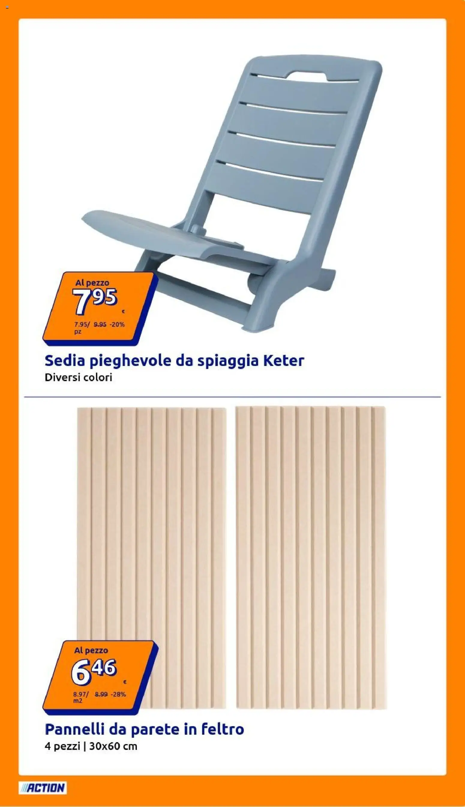 Volantino Action del 15/07/2026 | Pagina: 9 | Prodotti: Sedia pieghevole, Sedia