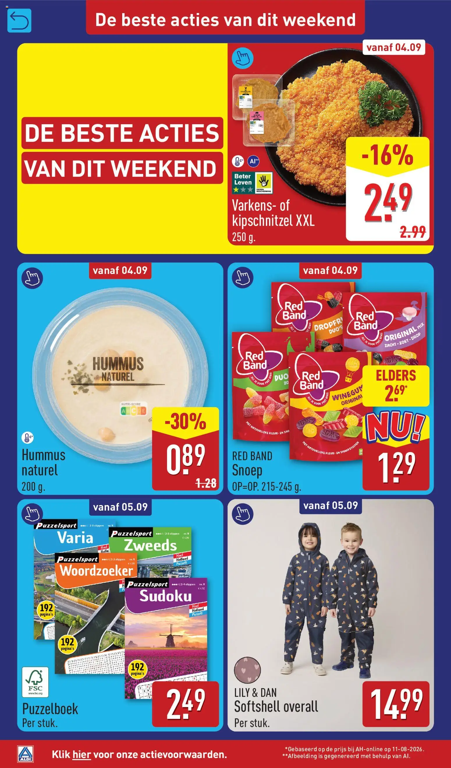 {H1} | Pagina: 2 | Producten: Snoep, Schnitzel, Pet, Hummus