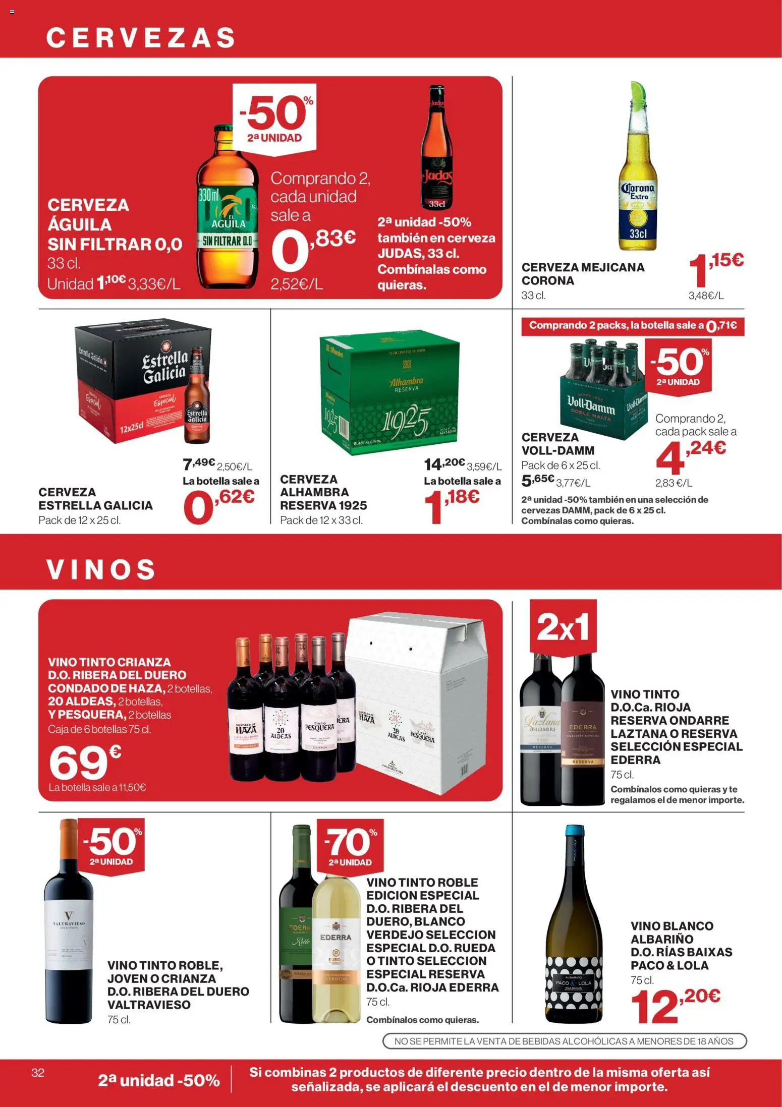 Supercor Canarias │ válido desde el 21.05.2026 | Página: 32 | Productos: Vino, Cerveza, Té, Caja