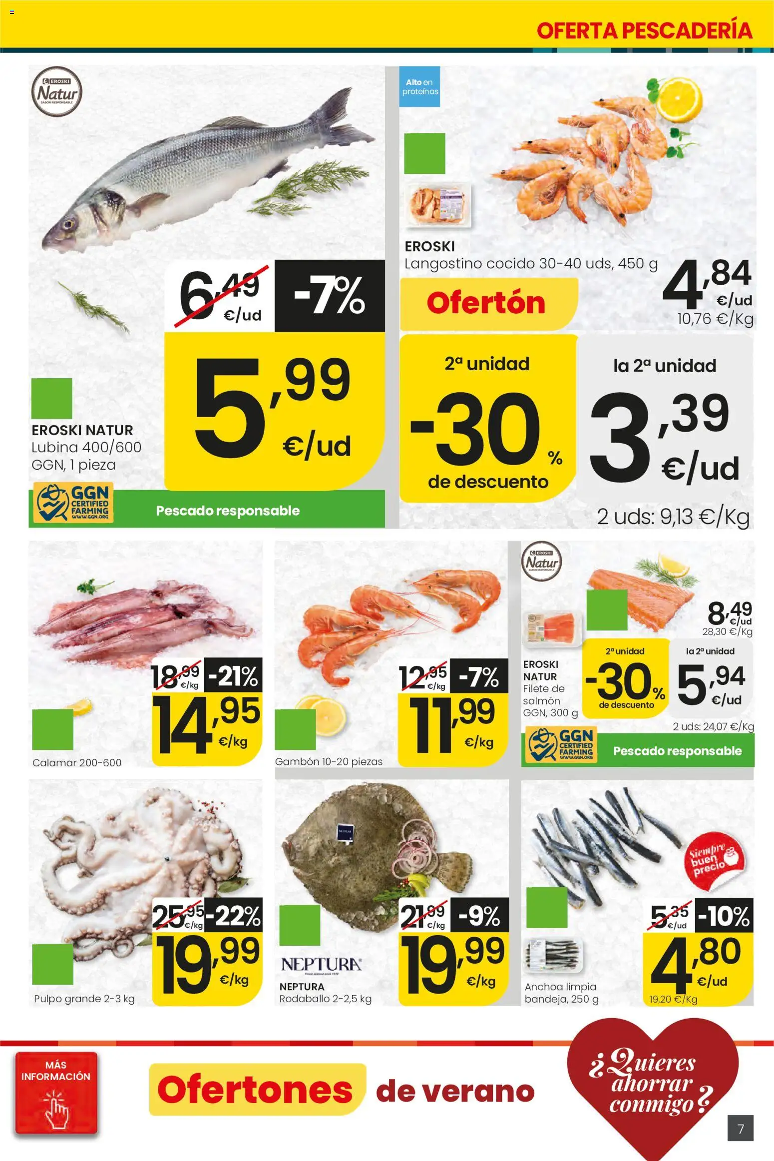 Eroski Ofertones de verano │ válido desde el 28.05.2026 | Página: 7 | Productos: Pescado, Παιχνίδια, Filete, Anchoa