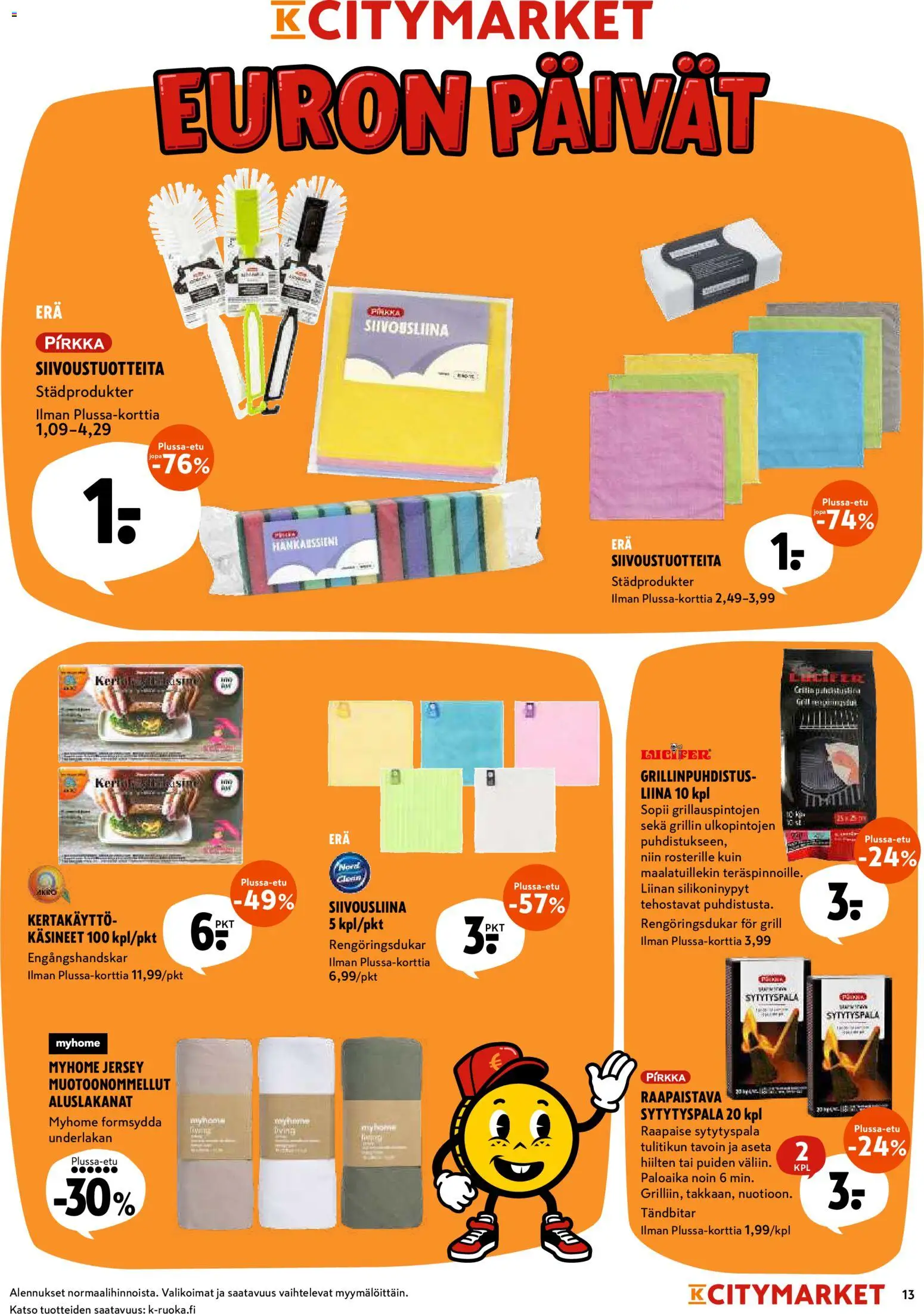 K-Citymarket tarjoukset – voimassa 08.06.2026 alkaen | Sivu: 13 | Tuotteet: Käsineet