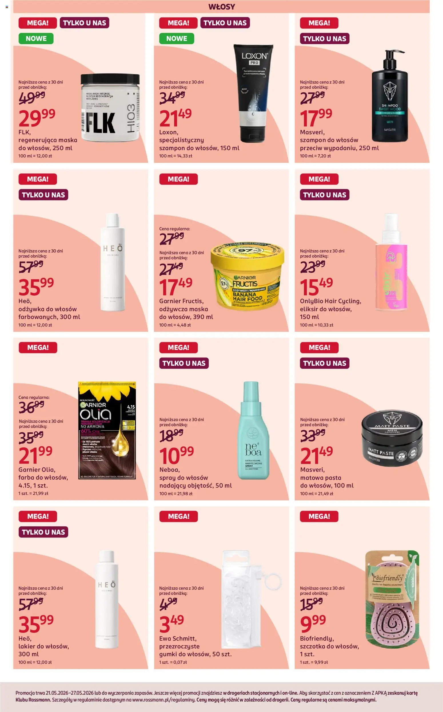 Rossmann gazetka od 21.05.2026 | Strona: 4 | Produkty: Szczotka, Szampon, Odżywka do włosów, Maska