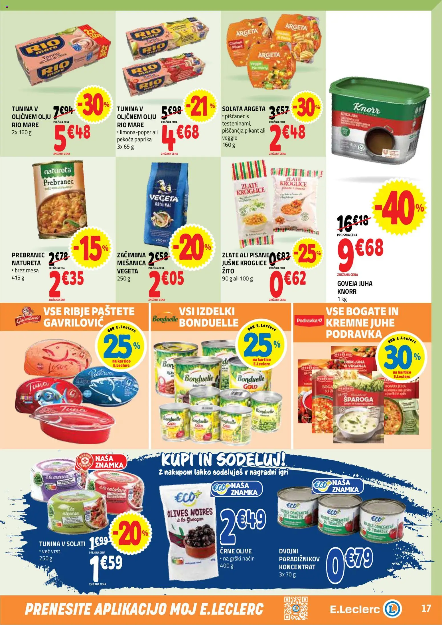 Novi E.leclerc katalog ponudbe – veljaven od 09.09.2026 | Stran: 17 | Izdelki: Paprika, Juha, Jušne kroglice, Juhe