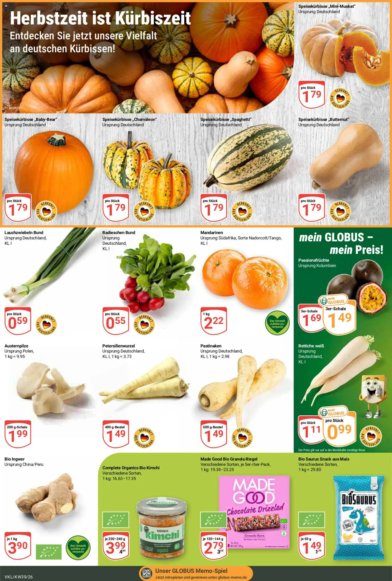 Globus Prospekt Völklingen – gültig ab 21.09.2026 | Seite: 8 | Produkte: Mais, Mandarinen