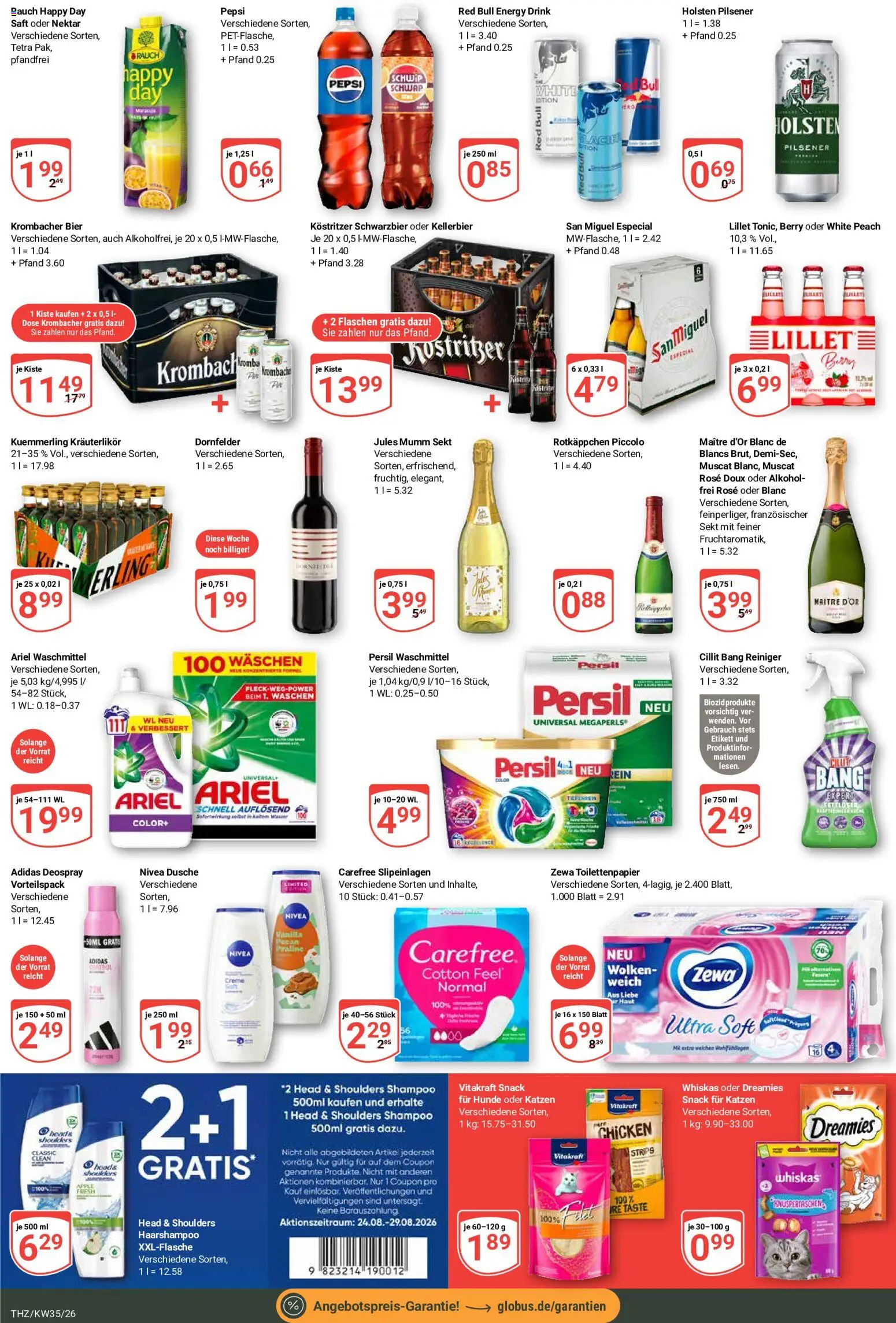 Globus Prospekt Theißen – gültig ab 24.08.2026 | Seite: 5 | Produkte: Dusche, Head & shoulders, Holsten, Saft
