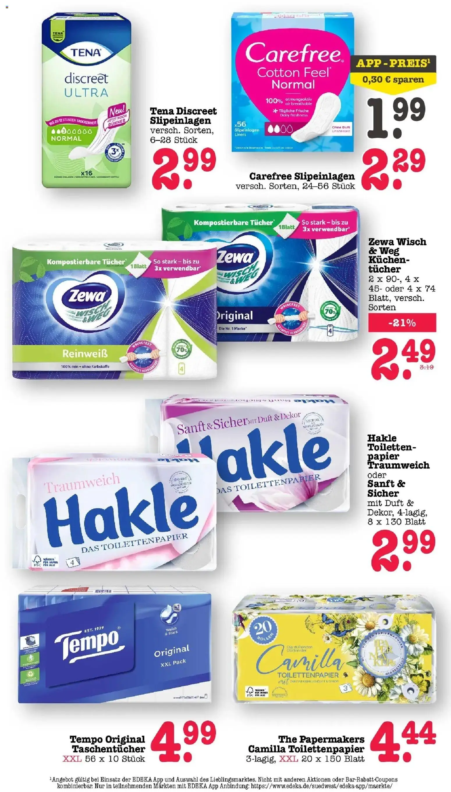 Edeka Prospekt Bühlertal (ab 10.08.2026) » Angebote Online | Seite: 62 | Produkte: Taschentücher, Duft, Zewa, Kuchen