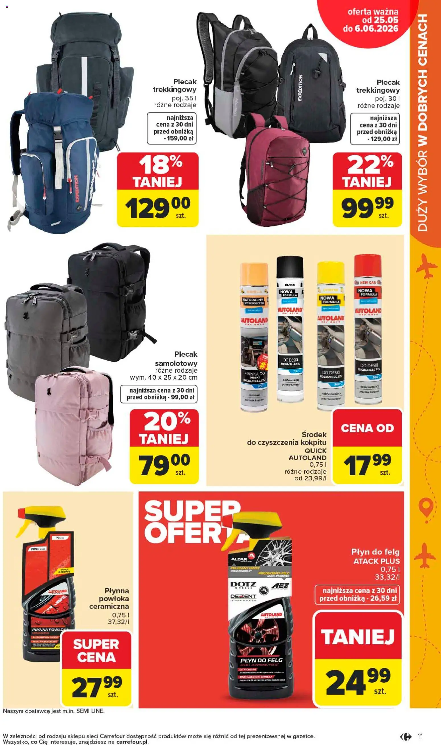Carrefour gazetka - Łap super okazje od 25.05.2026 | Strona: 11 | Produkty: Plecak
