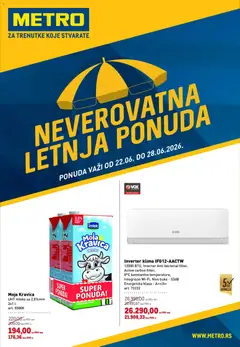 Metro katalog Neverovatna letnja ponuda - pregled Metro kataloga - važi od 22.06.2026