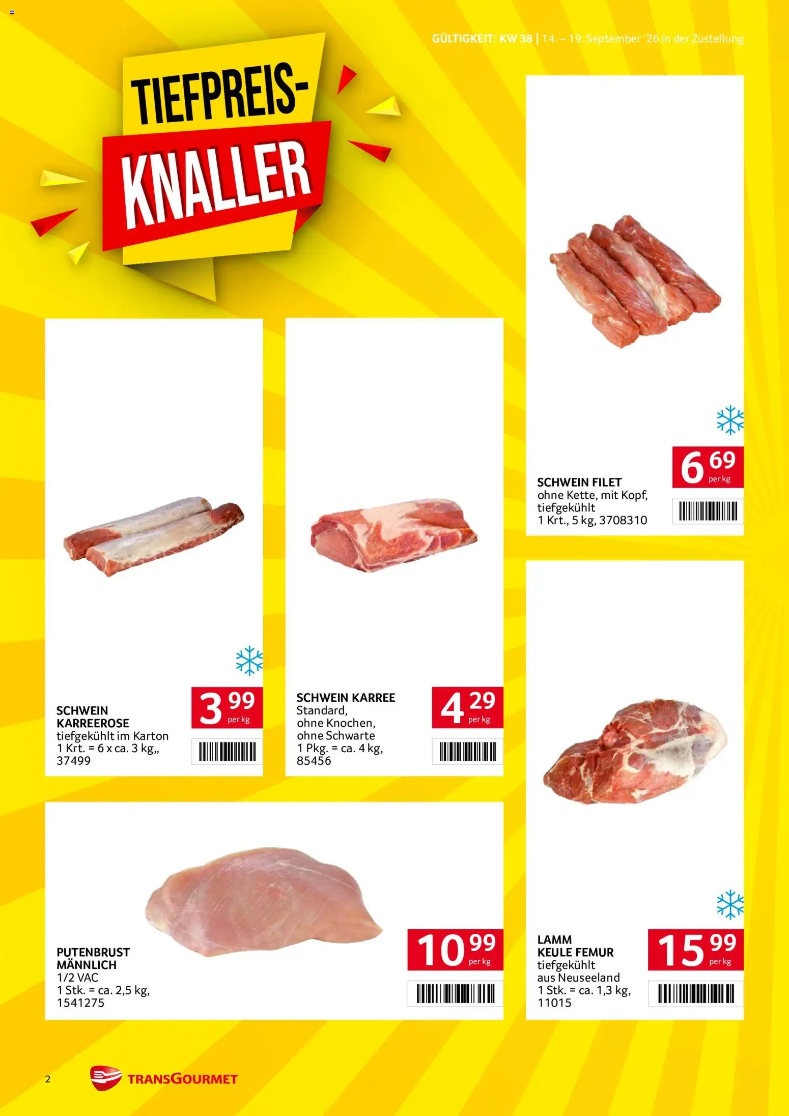 Transgourmet Zustellaktion gültig ab 14.09.2026 | Seite: 2 | Produkte: Putenbrust