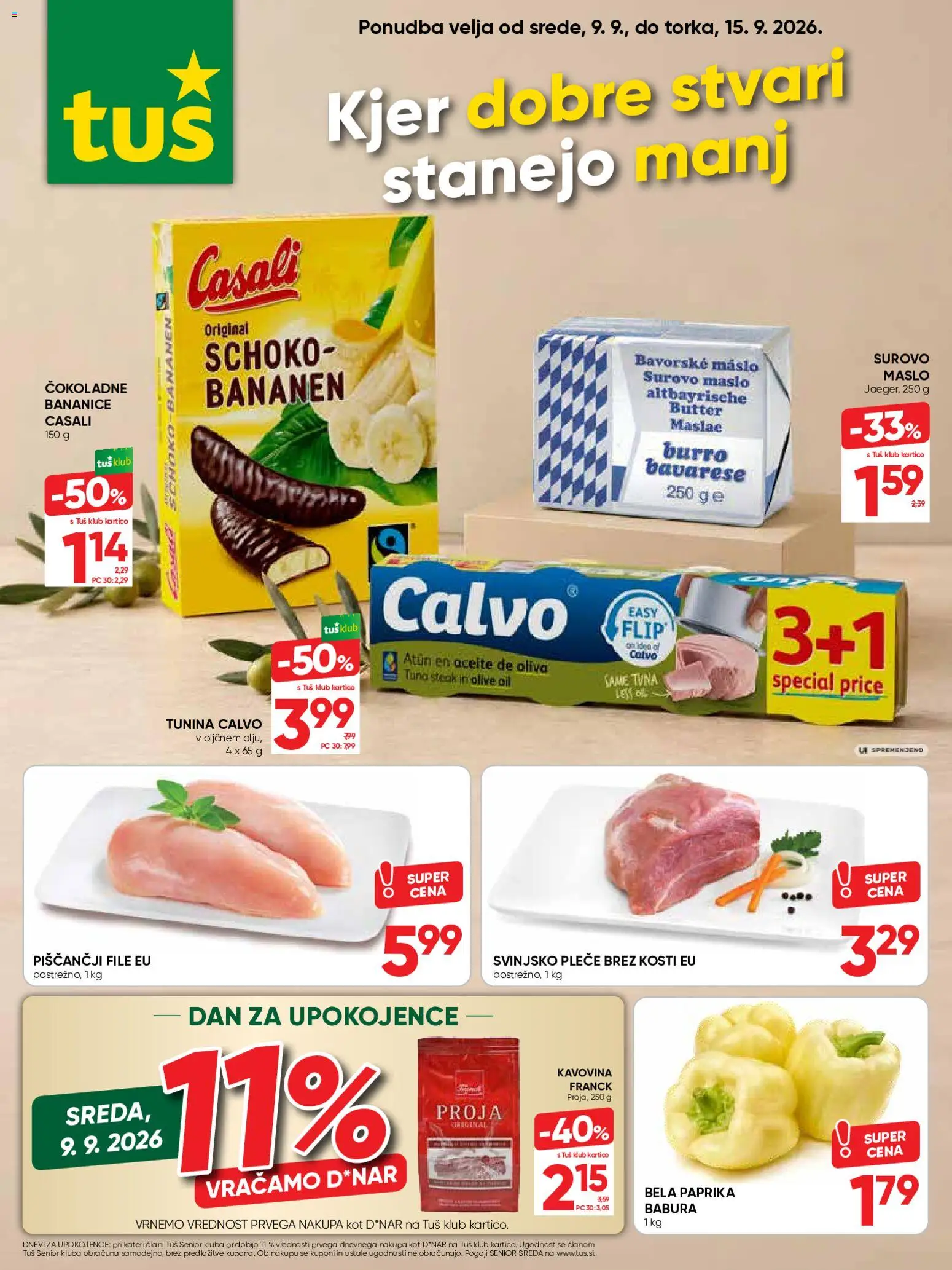 Novi Tuš katalog ponudbe – veljaven od 09.09.2026 | Stran: 1