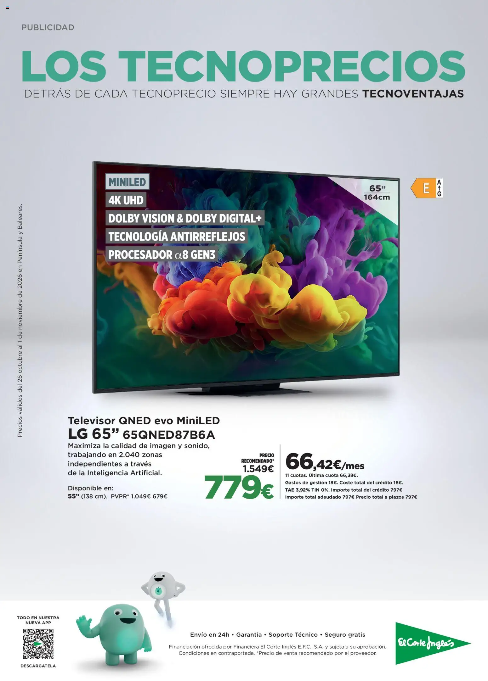 El Corte Inglés Los Tecnoprecios │ válido desde el 26/10/2026 | Página: 1 | Productos: Televisor