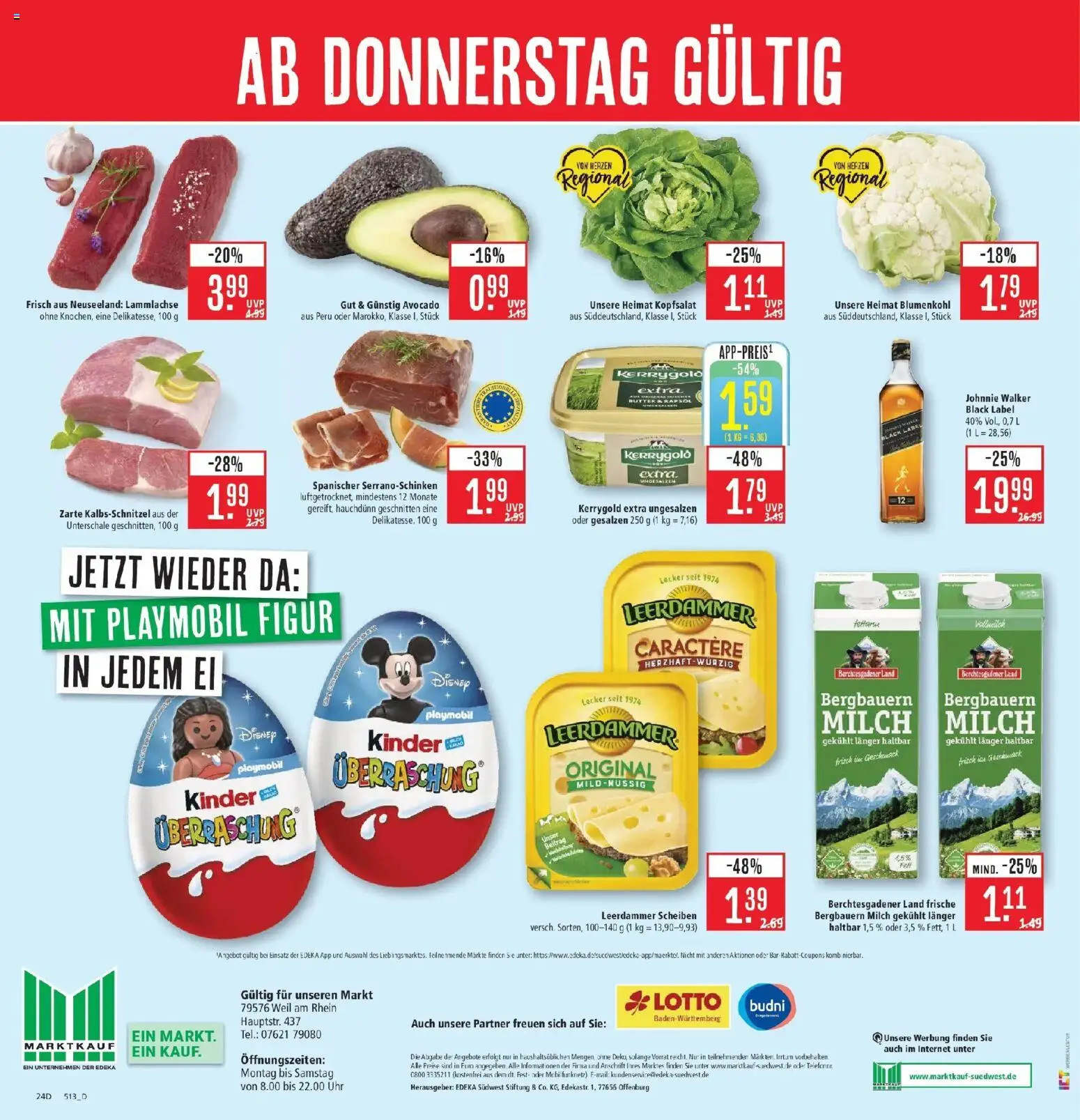 Marktkauf Prospekt Weil Am Rhein (ab 31.08.2026) » Angebote online | Seite: 32 | Produkte: Milch, Butter, Leerdammer, Johnnie walker