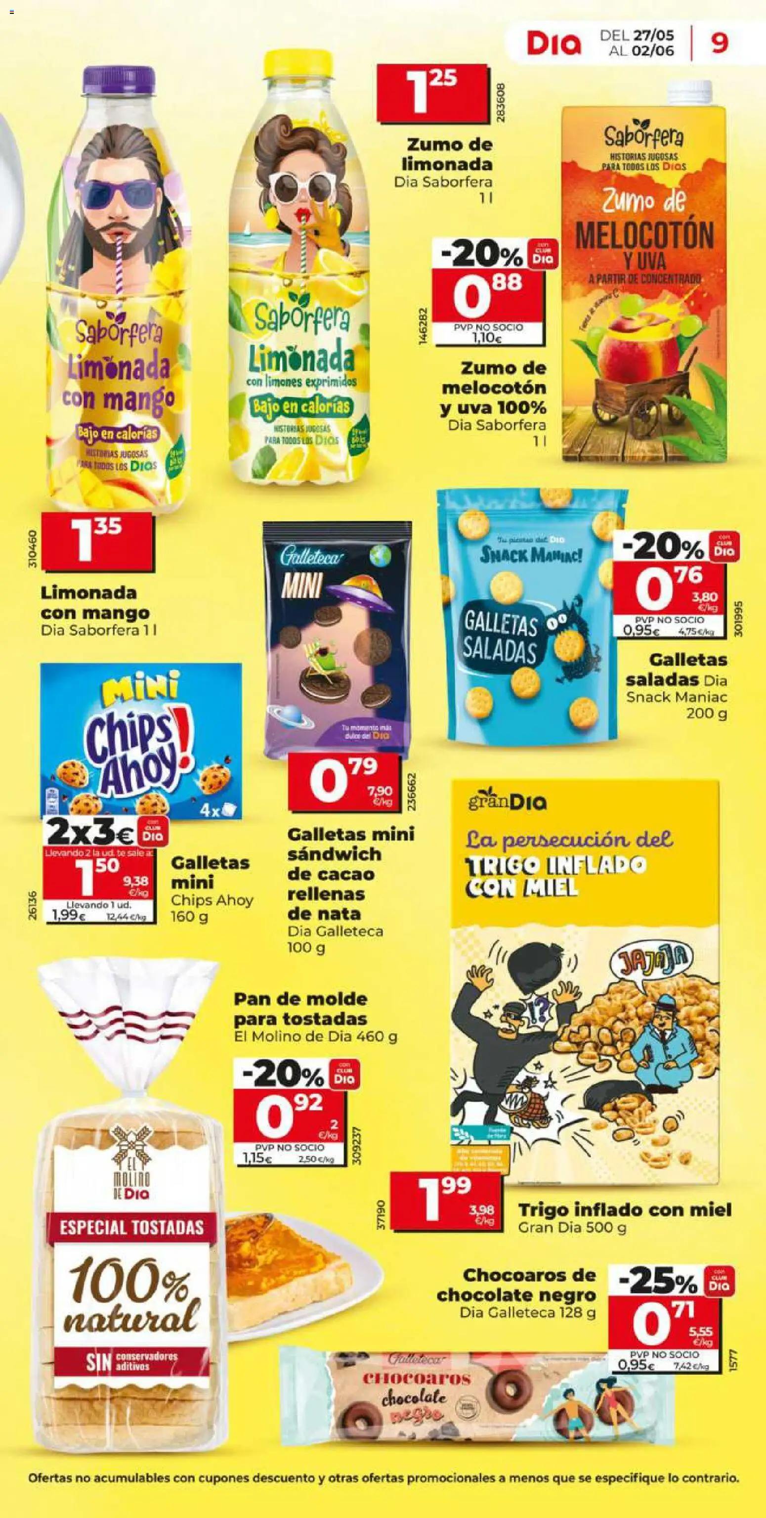 Dia - folleto Market │ válido desde el 27.05.2026 | Página: 9 | Productos: Pan, Ροζ πιπέρι, Galletas, Limonada