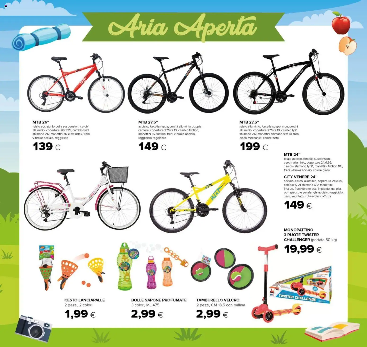 Volantino Oasi del 07.05.2026 | Pagina: 31 | Prodotti: Monopattino, Sapone, Disco, Alluminio