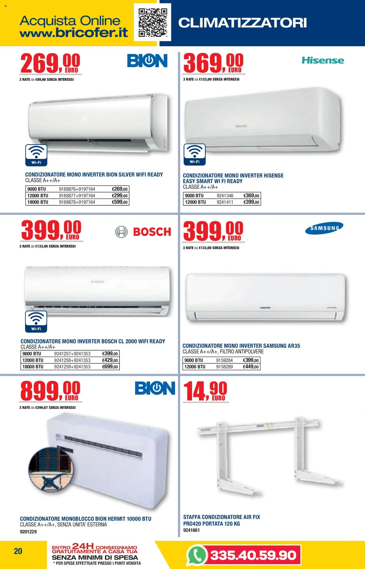 Volantino Bricofer del 05/10/2026 | Pagina: 20 | Prodotti: Condizionatore, Samsung