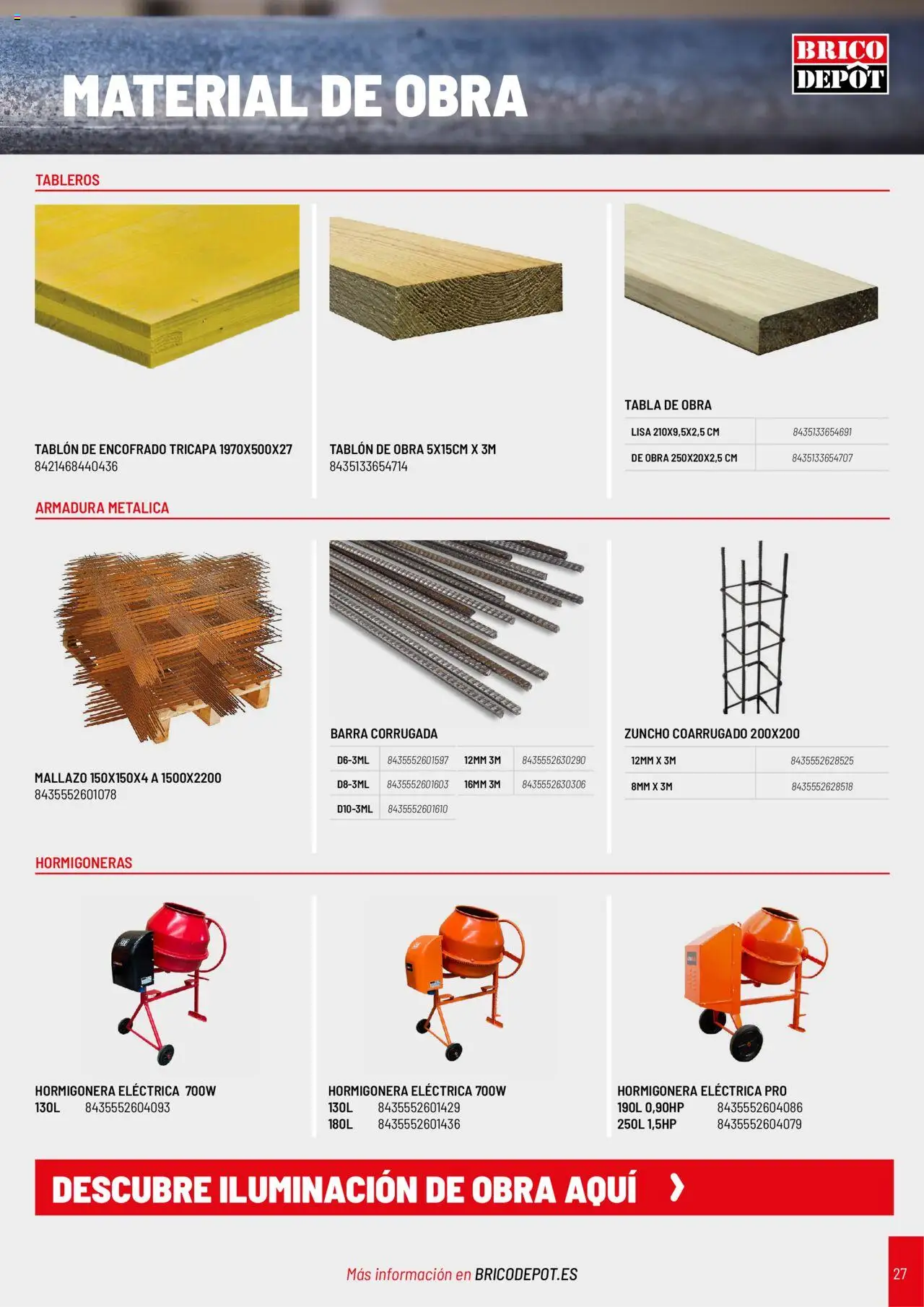 Brico Depôt Catálogo Construcción │ válido desde el 01/04/2025 | Página: 27 | Productos: Iluminación