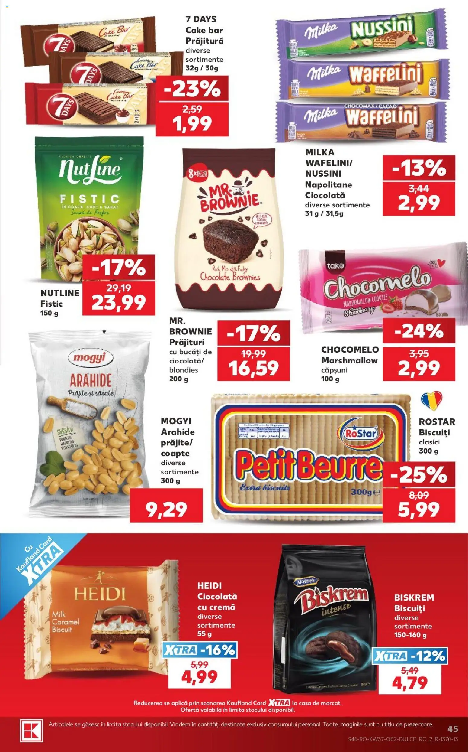 Kaufland Slatina 09.09.2026 - Revista si Oferta | Pagină: 45 | Produse: Proteine, Arahide, Căpșuni, Intense