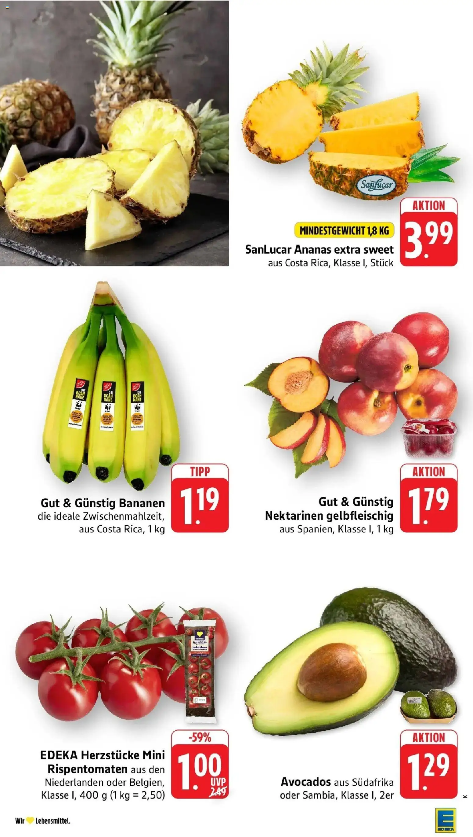 Edeka prospekt Ettenheim – gültig ab 22.06.2026 | Seite: 6 | Produkte: Nektarinen, Bananen, Ananas