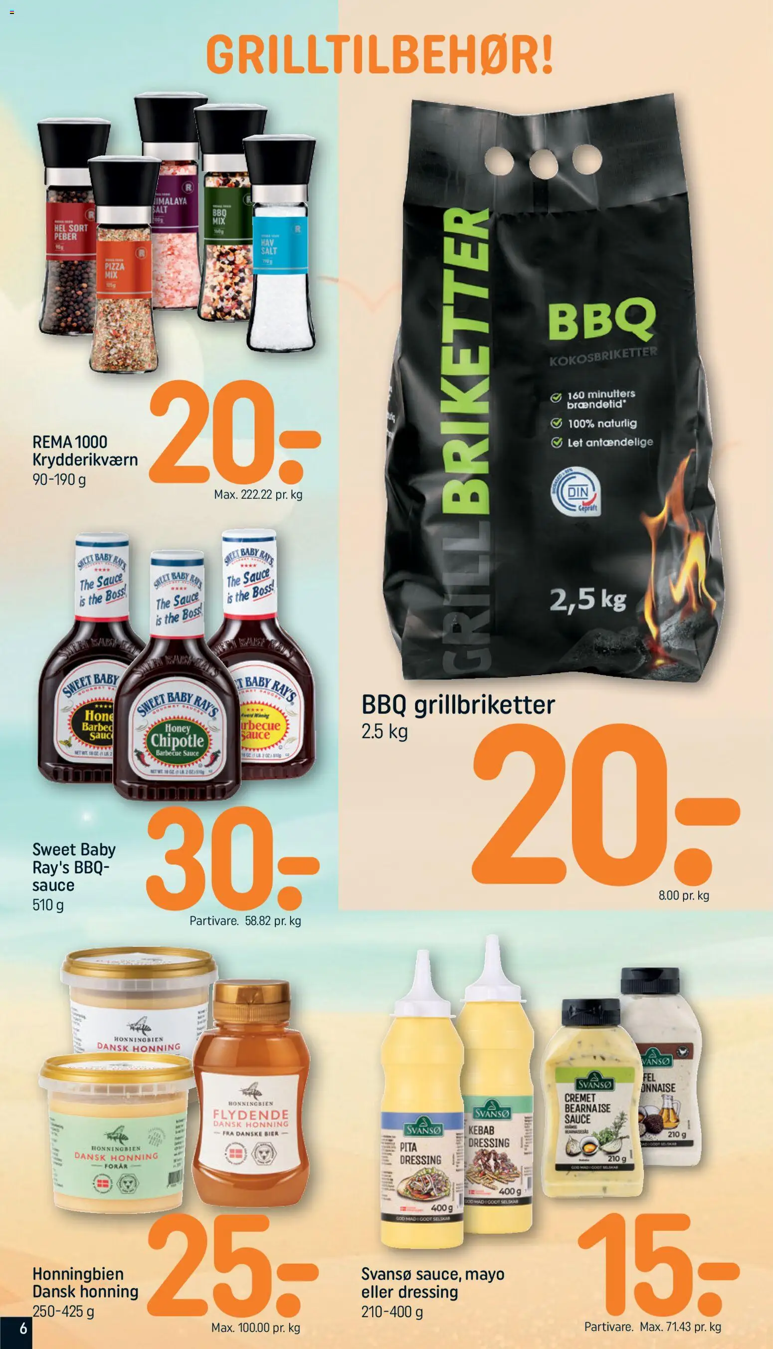Rema 1000 tilbudsavis – gyldig fra 12/07/2026 | Side: 6 | Produkter: Dressing, Salt, Is, Honning