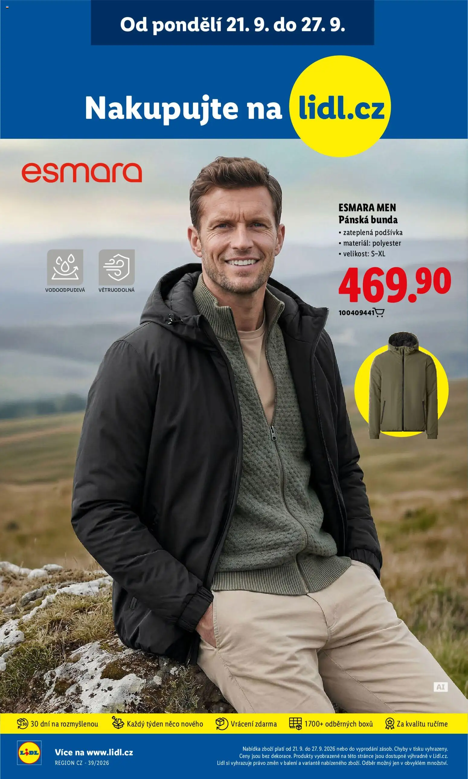 Lidl leták - Spotřební zboží od 21.09.2026 | Strana: 22 | Produkty: Bunda