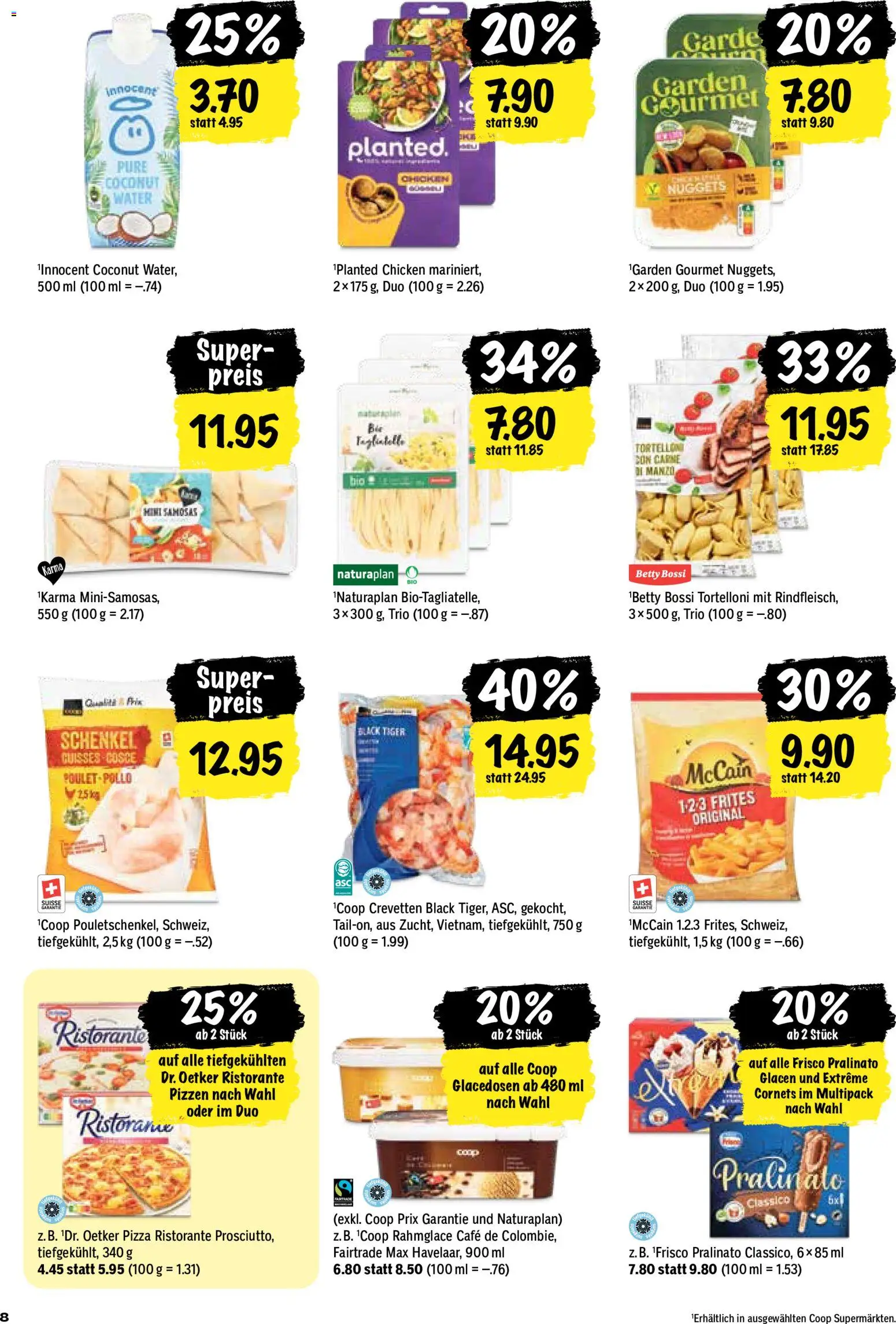 Coop aktionen – gültig ab 27.08.2026 | Seite: 8 | Produkte: Pizza