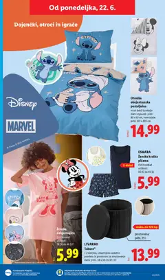 Lidl katalog akcije – veljaven od 18.06.2026 | Stran: 59 | Izdelki: Vzglavnik, Pižama, Posteljnina, Majica