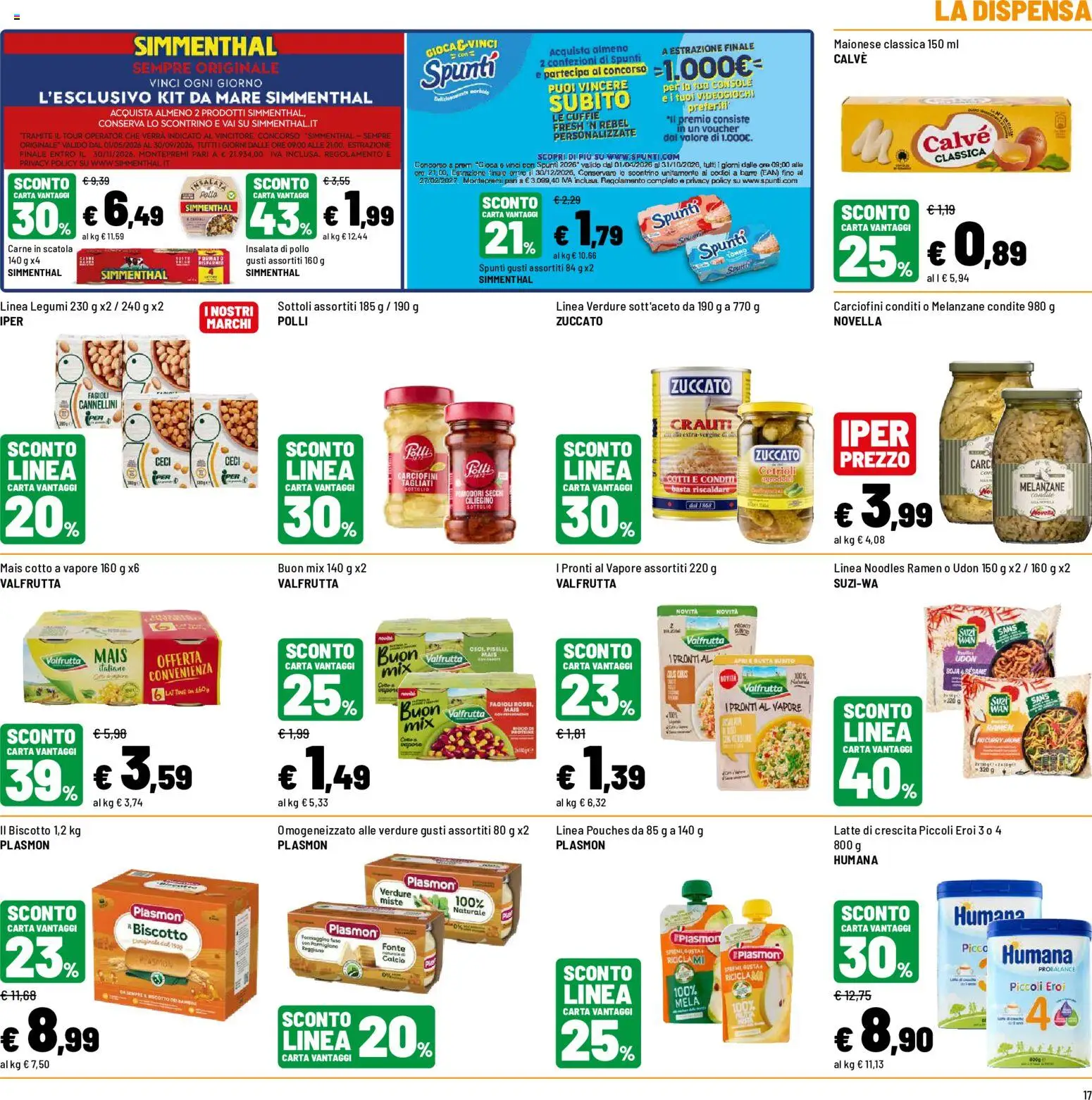 Volantino Iper del 20/07/2026 | Pagina: 17 | Prodotti: Legumi, Fagioli, Melanzane, Cuffie