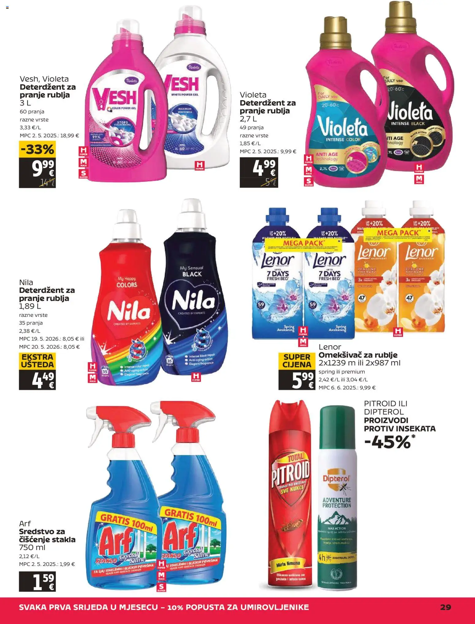 Tommy katalog | vrijedi od 25.06.2026 | Stranica: 29 | Proizvodi: Miris, Deterdžent, Violeta, Lenor