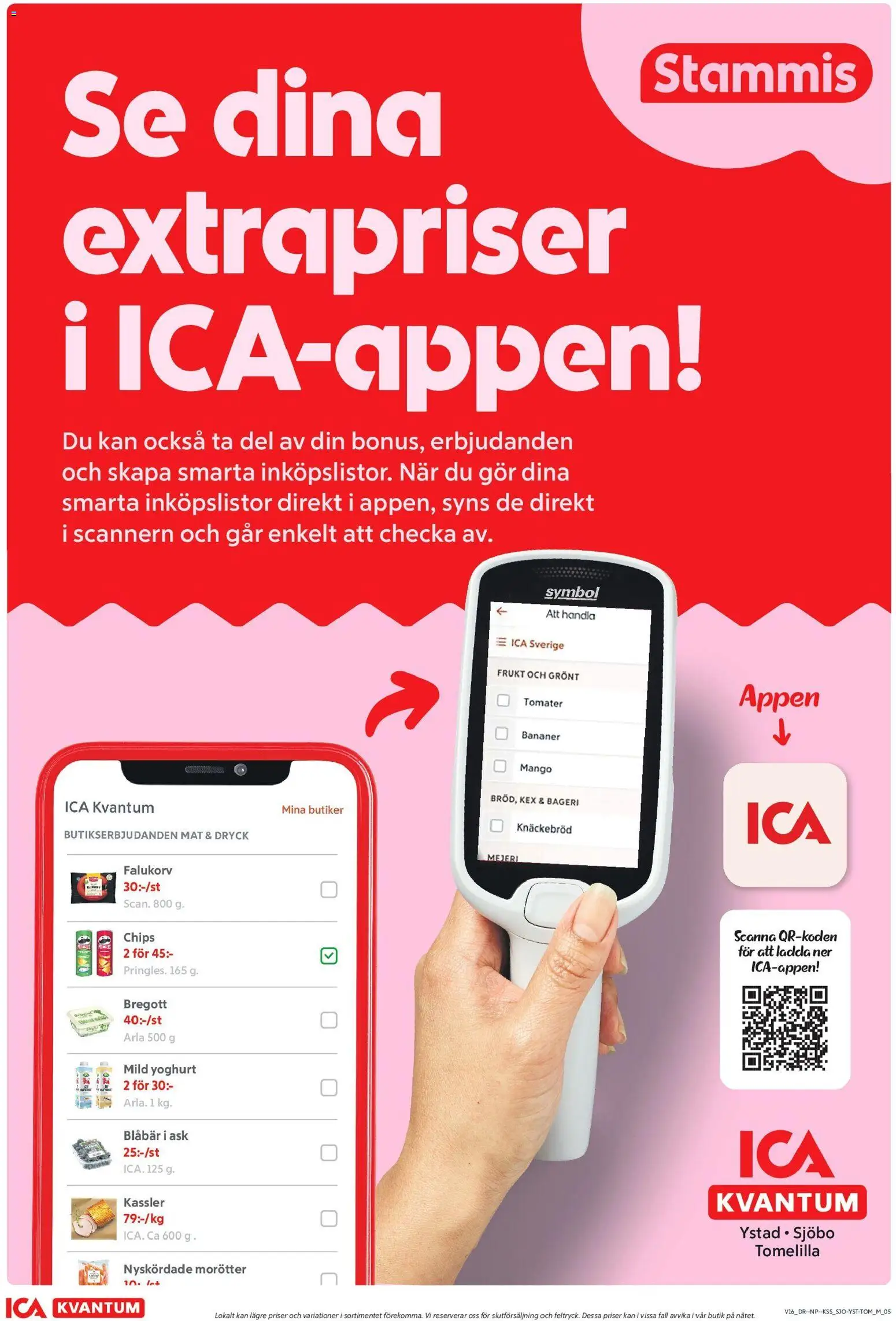 ICA Kvantum reklamblad aktuell från 13.04.2026 | Sida: 10 | Produkter: Falukorv, Tomater, Bananer, Blåbär