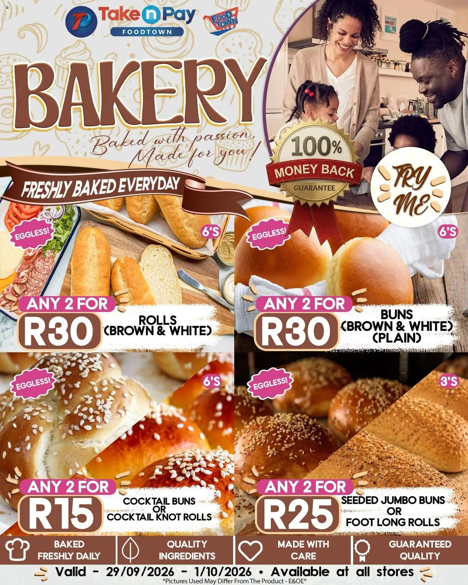 New Take n Pay catalogue – valid from 29/09/2026 | Page: 18 | Products: Bakery, Ingredients, Buns