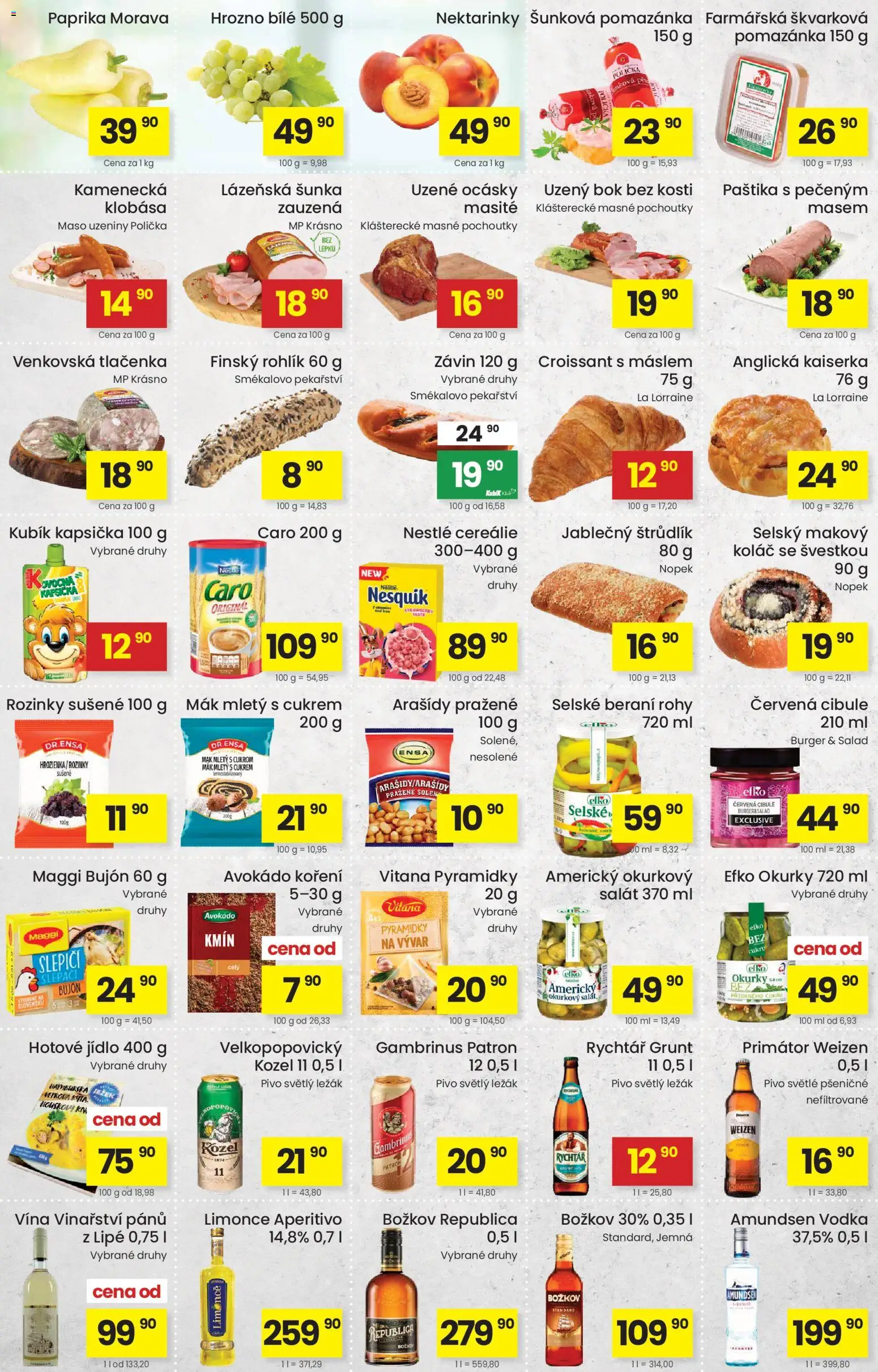 Kubík leták od 22.09.2026 | Strana: 2 | Produkty: Pivo, Bujón, Gambrinus, Paštika