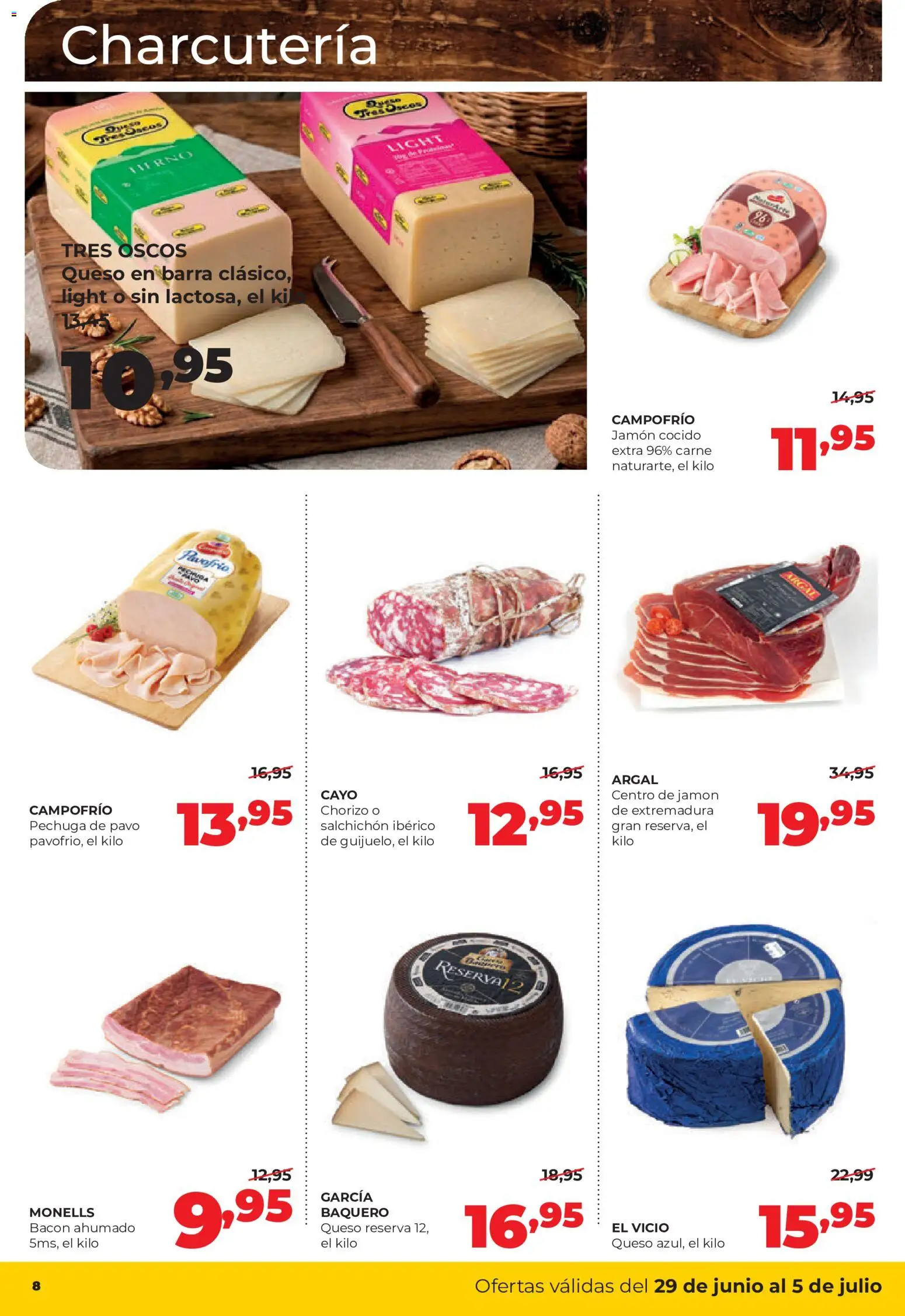 Alimerka folleto Castilla y León │ válido desde el 29/06/2026 | Página: 8 | Productos: Queso, Jamón, Jamón cocido