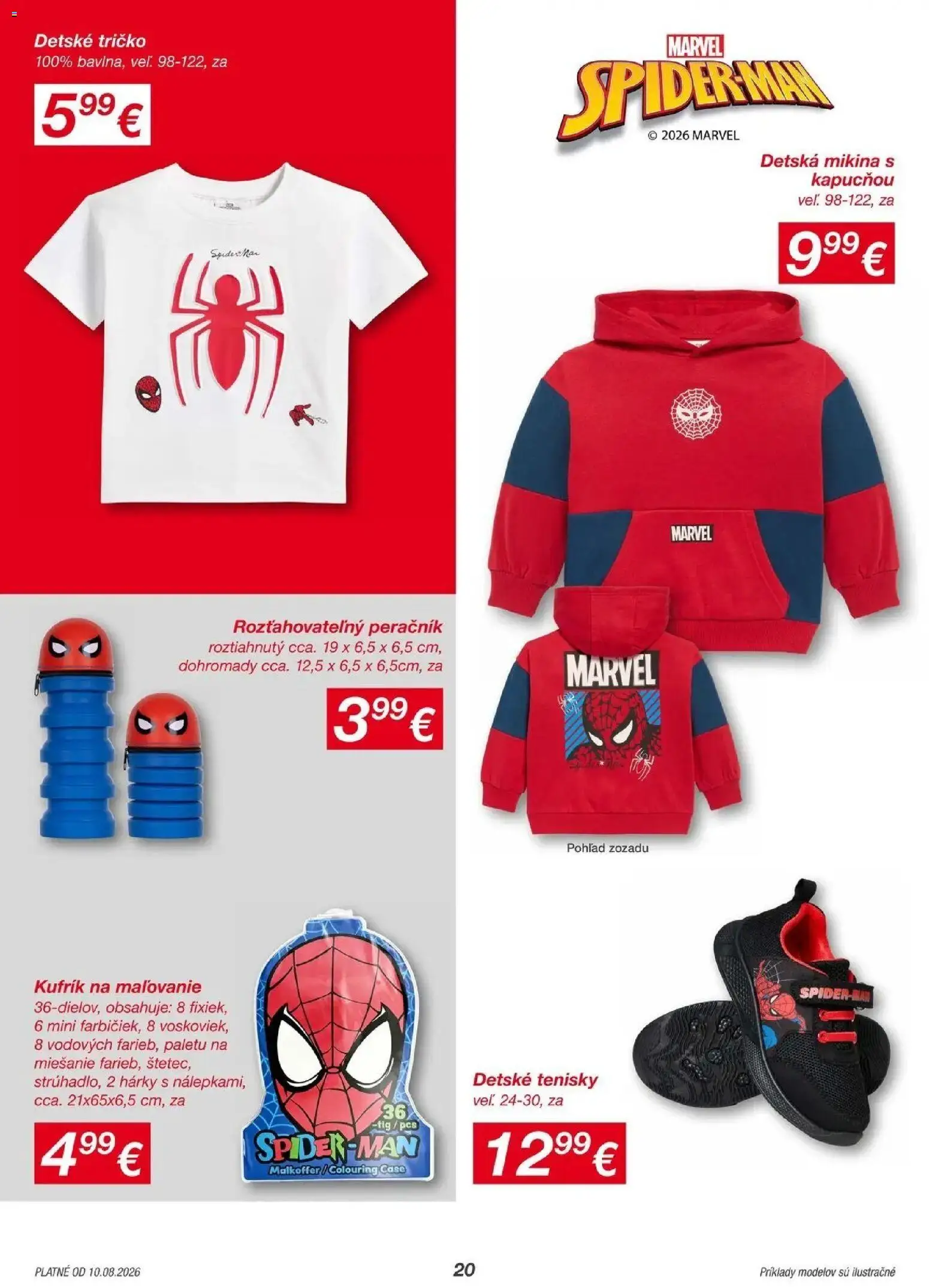 Kik - KiK leták platný do 16.08.2026 od 07.08.2026 → Aktuálny textil výpredaj online | Strana: 20 | Produkty: Peračník, Tričko, Mikina, Detské tenisky