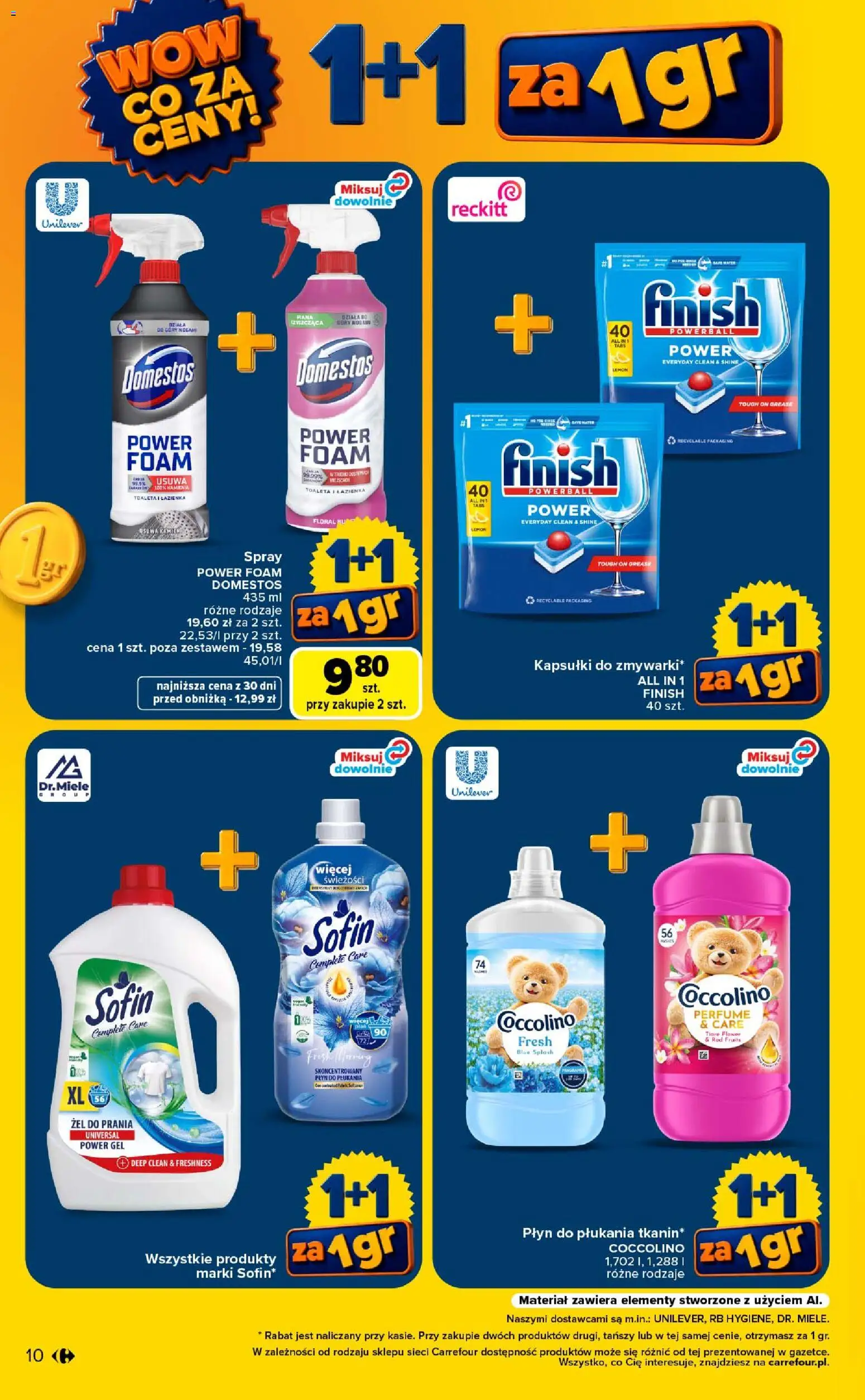 Carrefour gazetka - Wow co za ceny od 07.09.2026 | Strona: 10 | Produkty: Płyn do płukania, Coccolino, Toaleta, Żel do prania