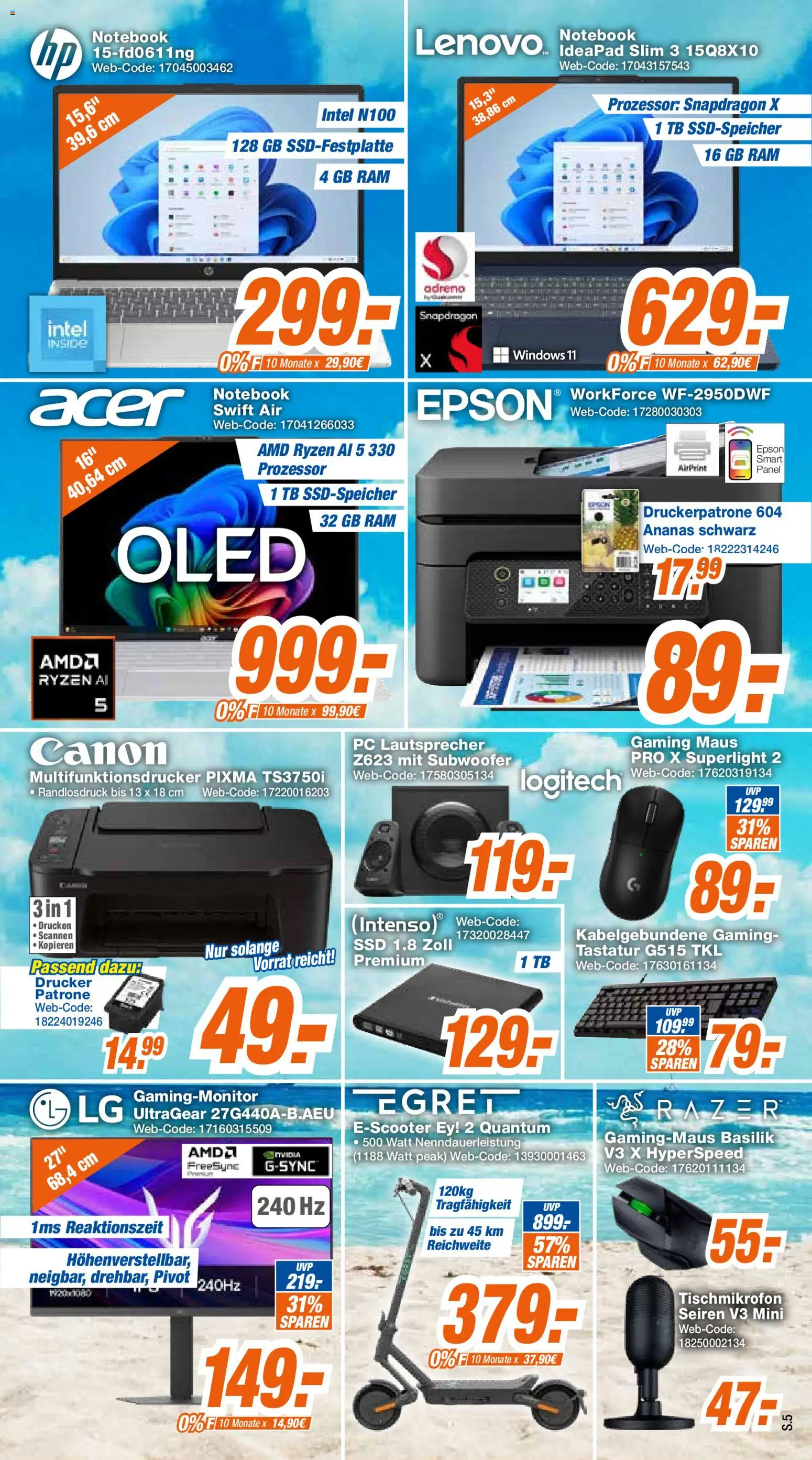 Expert Prospekt Klein – gültig ab 27.07.2026 | Seite: 5 | Produkte: Epson, Lautsprecher, Drucker, Tastatur
