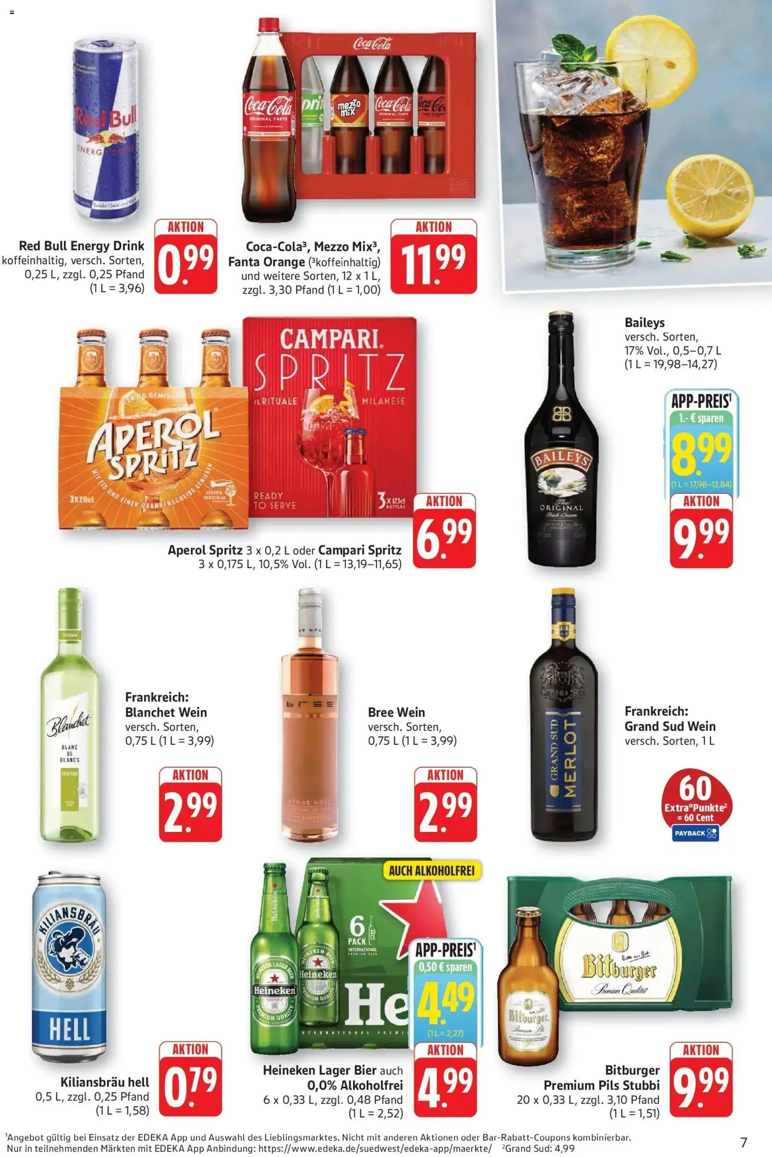 Edeka Prospekt Altrip (ab 10.08.2026) » Angebote Online | Seite: 7 | Produkte: Coca cola, Bier, Aperol, Eis