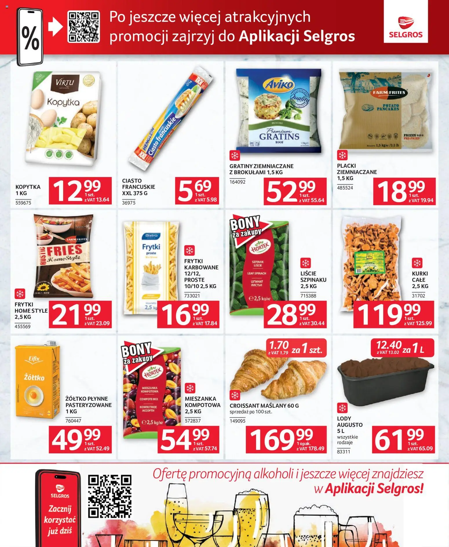 Selgros cash&carry gazetka - Oferta dla gastronomii od 02.07.2026 | Strona: 6 | Produkty: Ciasto francuskie, Szpinak, Kopytka, Lody