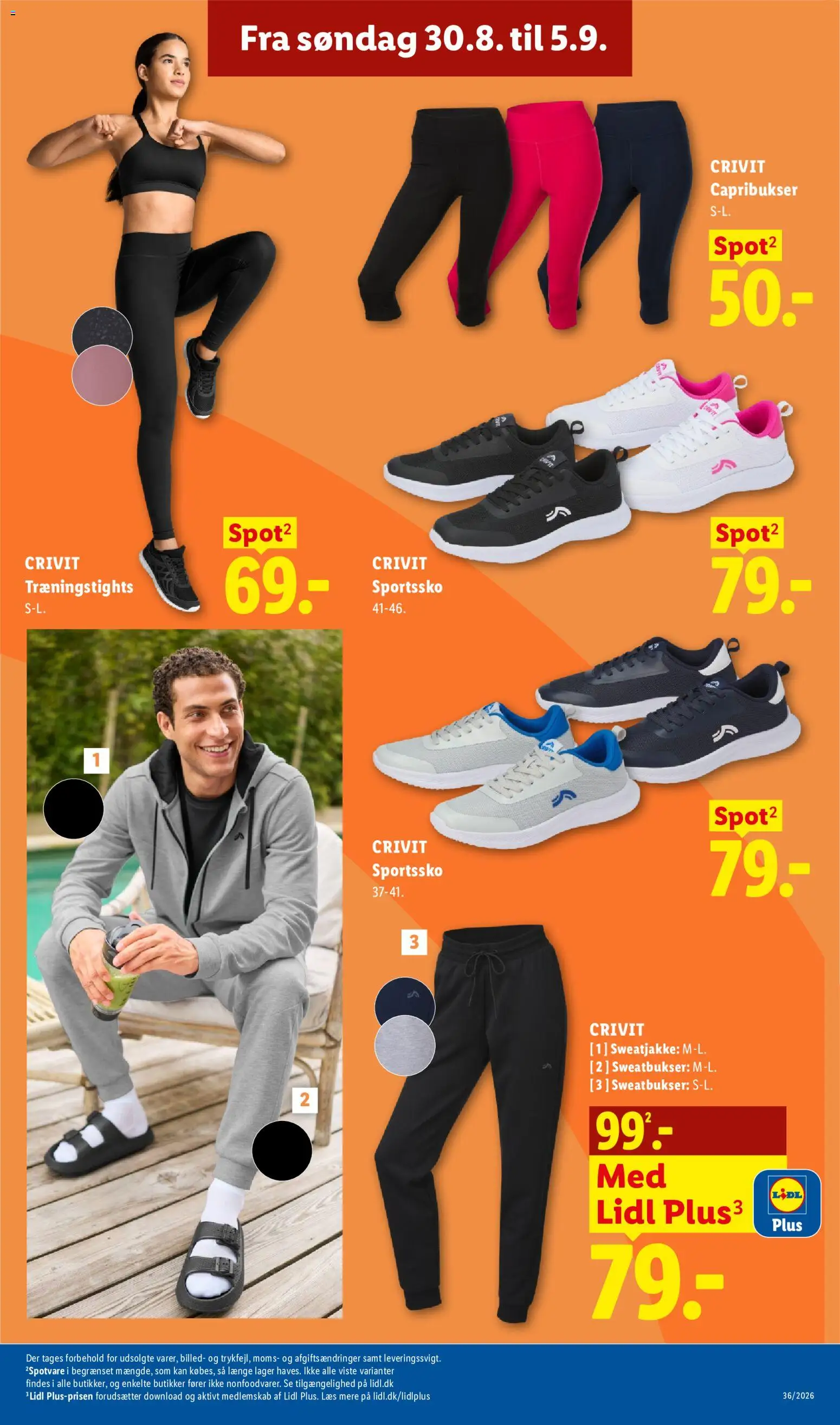 Lidl tilbudsavis – gyldig fra 30/08/2026 | Side: 19 | Produkter: Søm, Sweatbukser, Tights